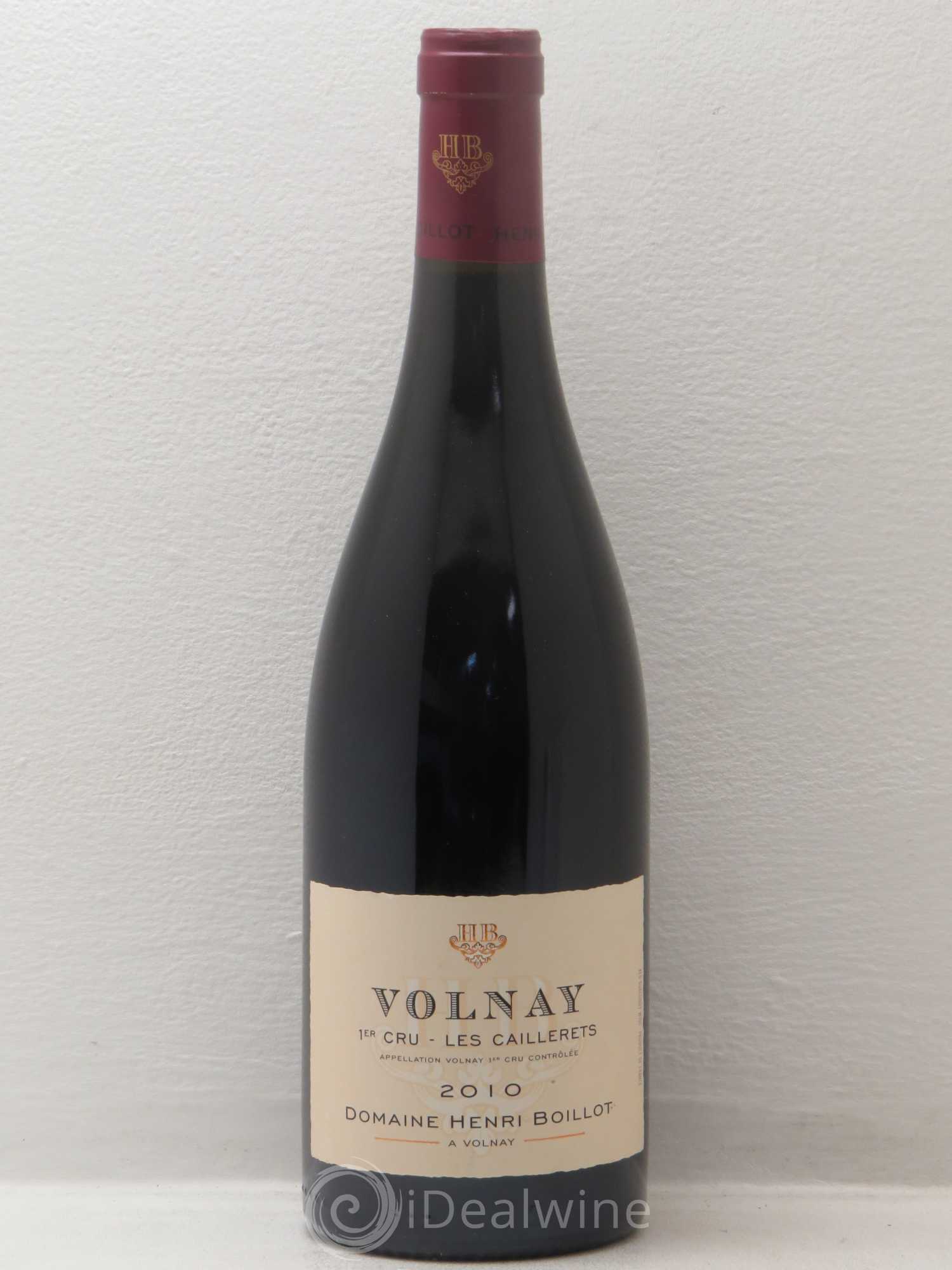 Volnay 1er Cru CLOS DES CAILLERETS HENRI BOILLOT 2010 - Posten von 1 Flasche - 0