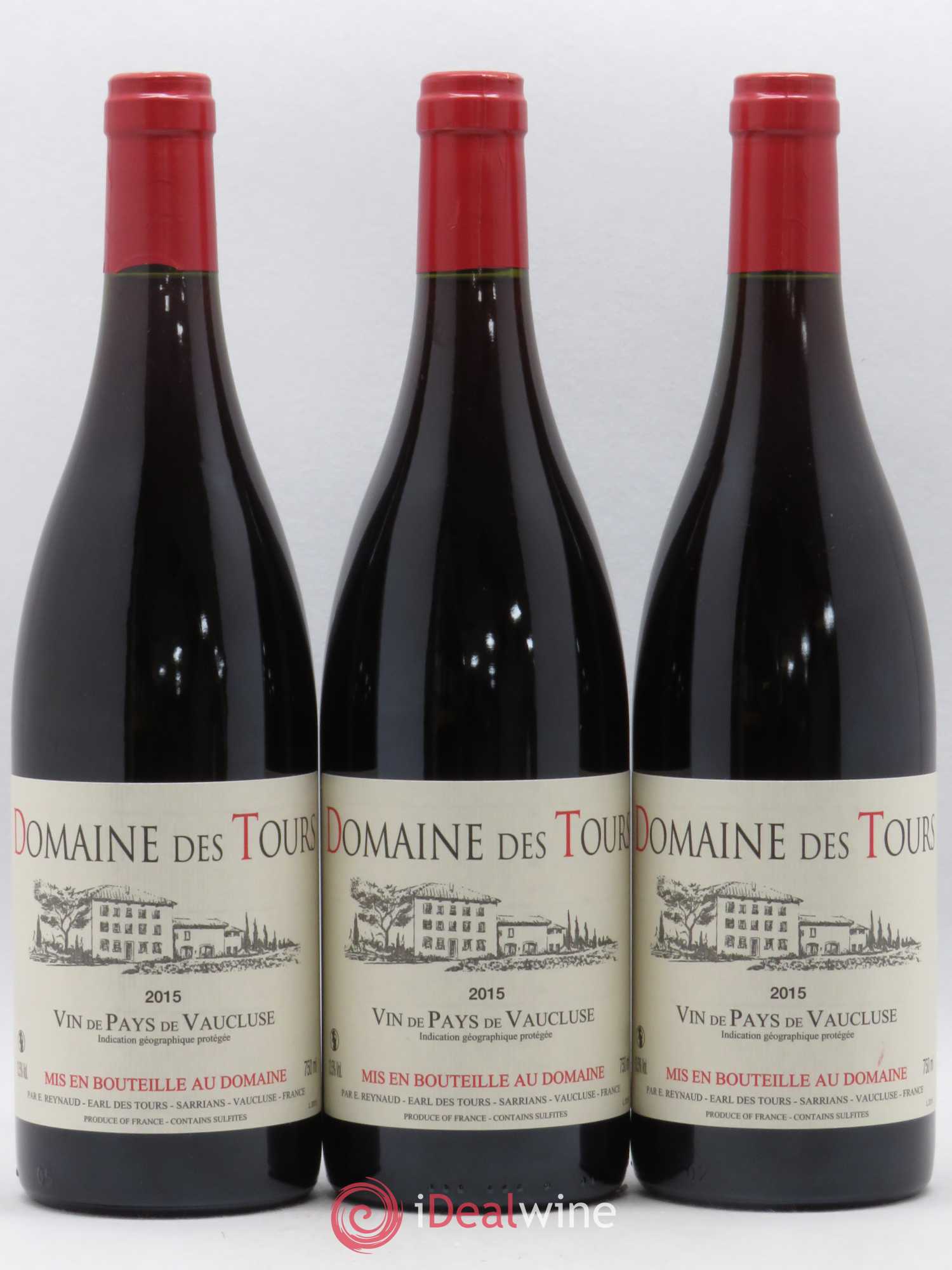 Vaucluse (Vin de Pays de Vaucluse) Domaine des Tours Emmanuel Reynaud 2015 - Lot de 3 bouteilles - 0
