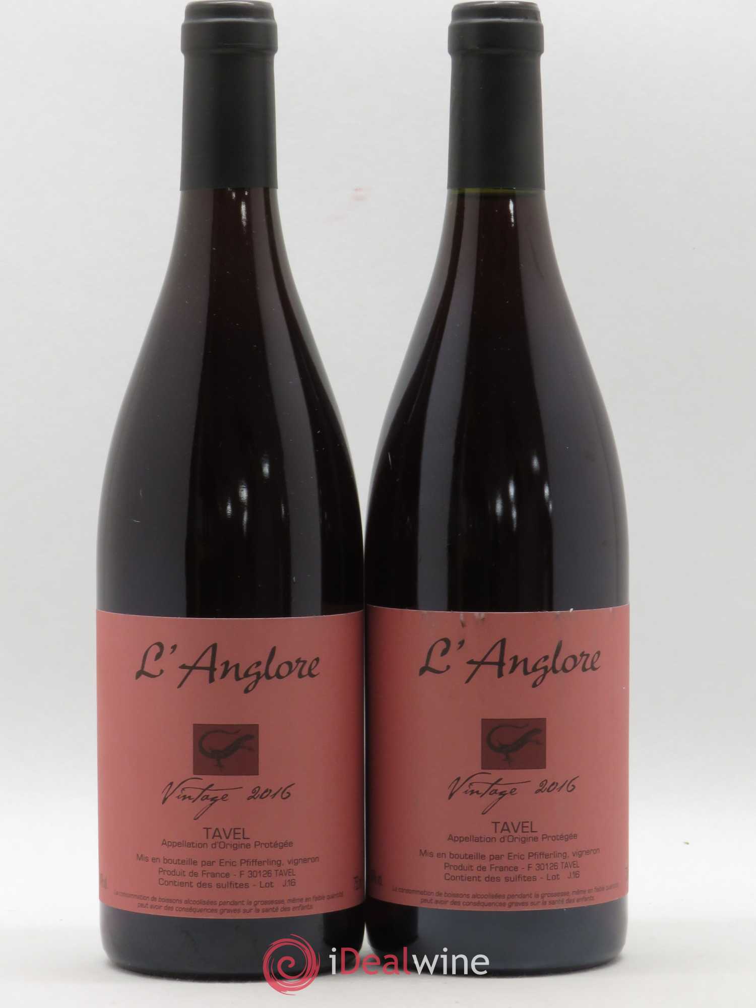 Tavel Vintage L'Anglore 2016 - Lot de 2 bouteilles - 0