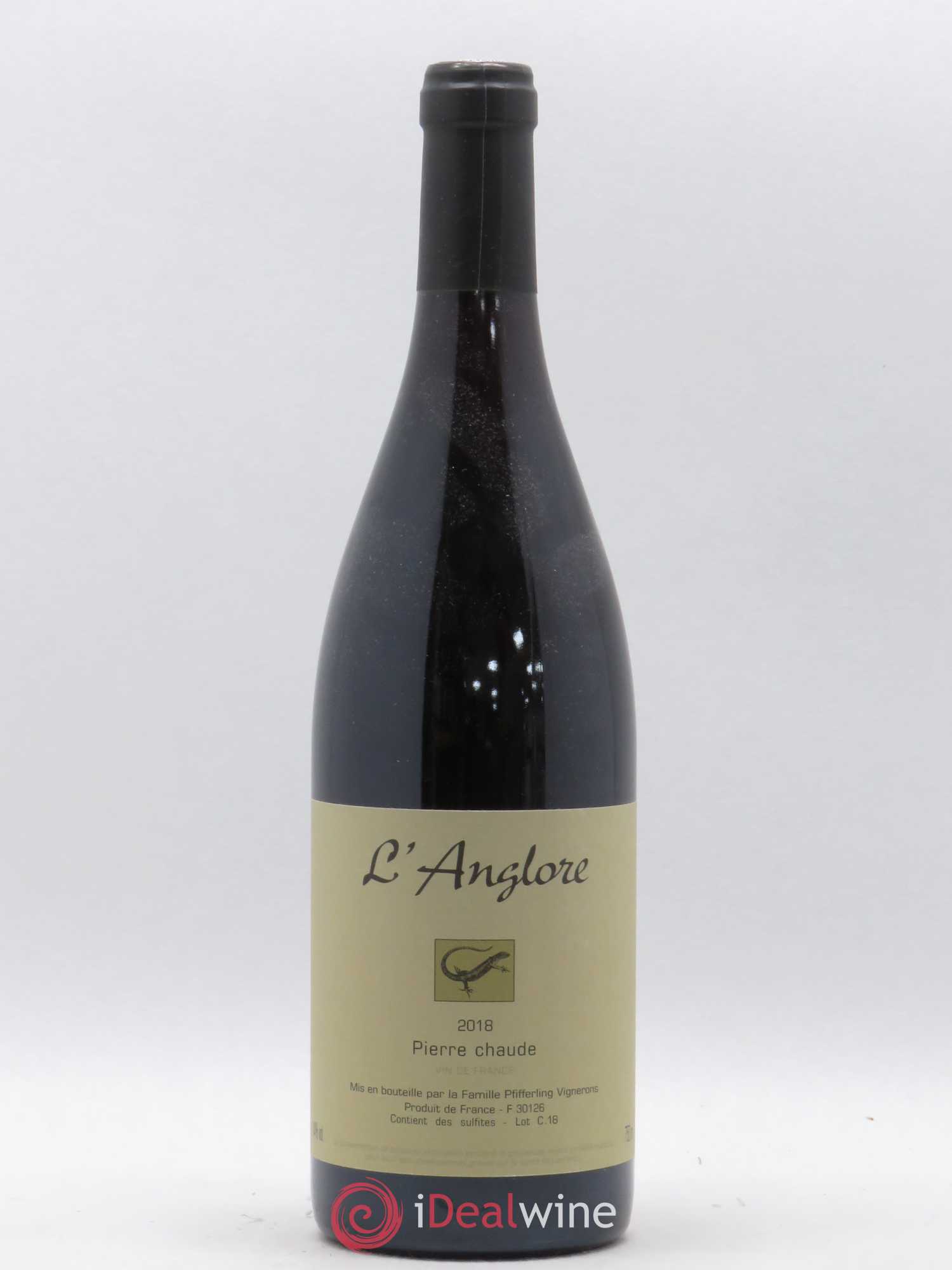Vin de France Pierre chaude L'Anglore 2018 - Lot de 1 bouteille - 0