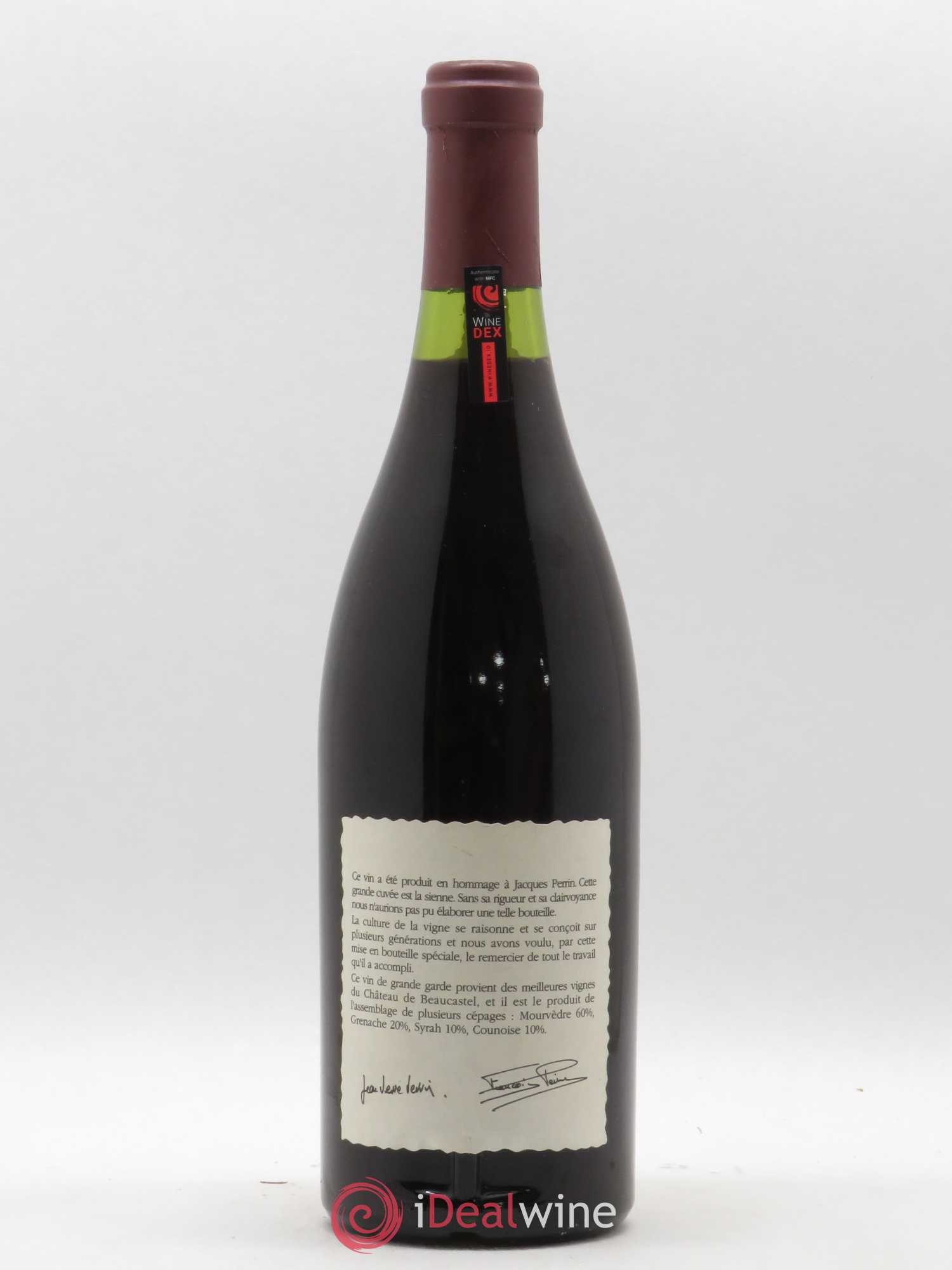 Châteauneuf-du-Pape Château de Beaucastel Hommage à Jacques Perrin Famille Perrin 1989 - Lot de 1 bouteille - 1