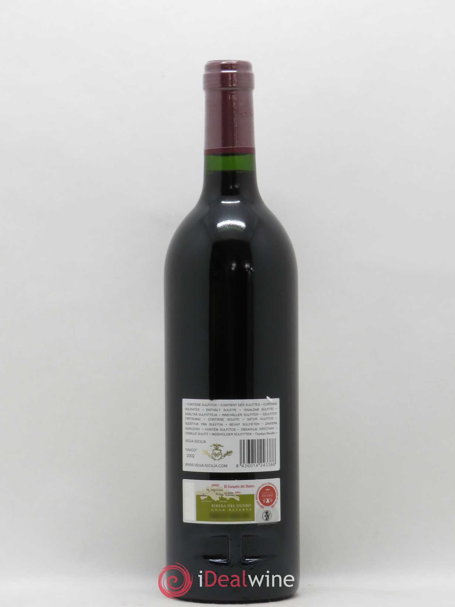 Ribera Del Duero DO Vega Sicilia Unico Famille Alvarez 2002 - Lot de 1 bouteille - 1