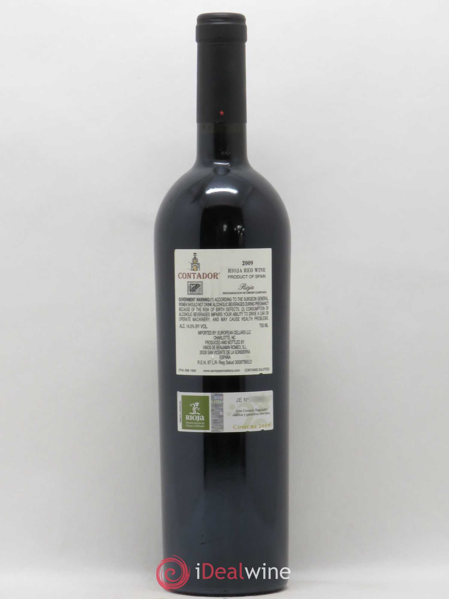 Rioja DOCa Bodega Contador DOCA Contador Benjamin Romeo 2009 - Lotto di 1 bottiglia - 1