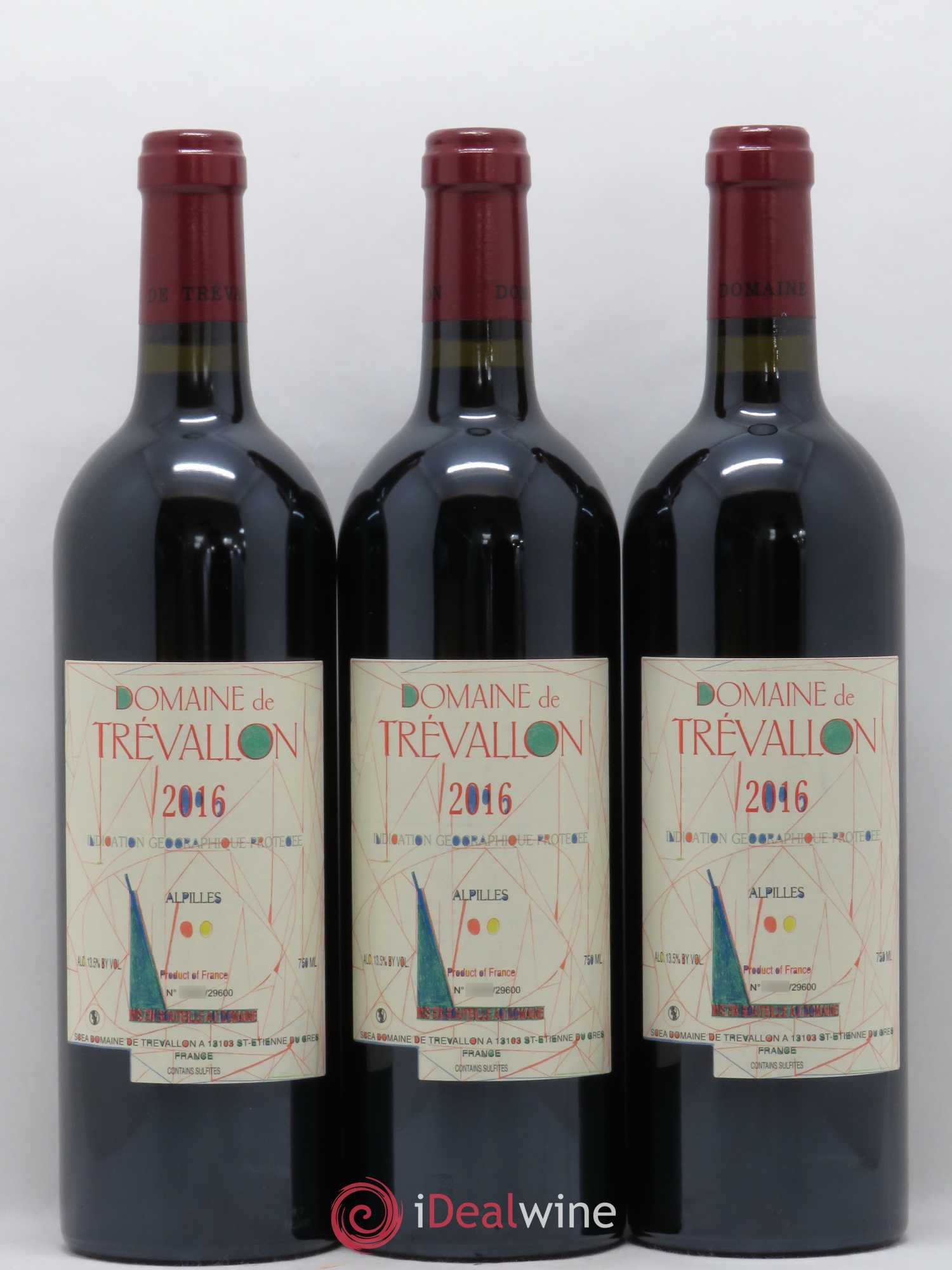 Alpilles Trévallon (Domaine de) Eloi Dürrbach 2016 - Lot de 3 bouteilles - 0