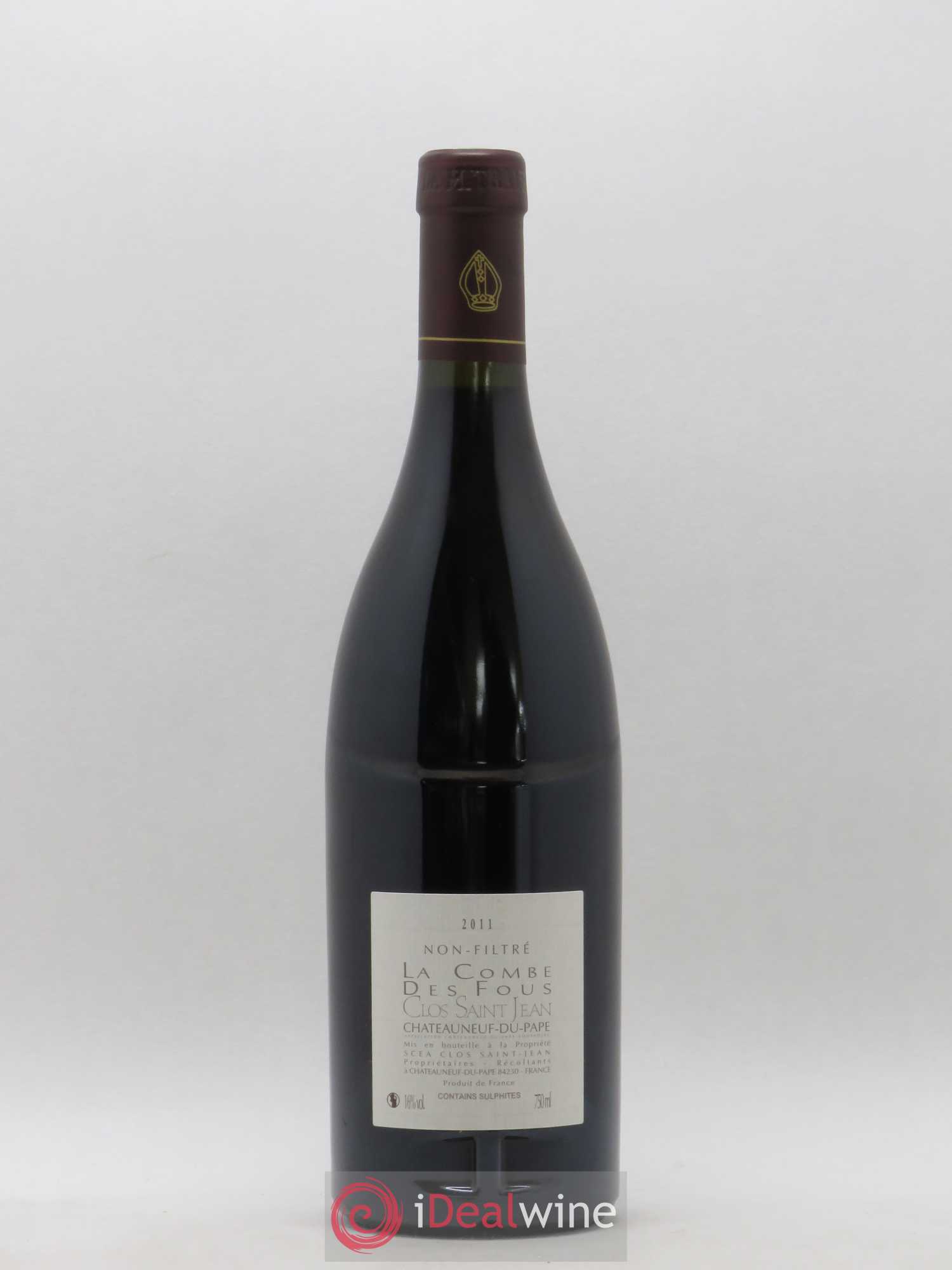 Châteauneuf-du-Pape Clos Saint-Jean La Combe des Fous Pascal et Vincent Maurel 2011 - Lot de 1 bouteille - 1