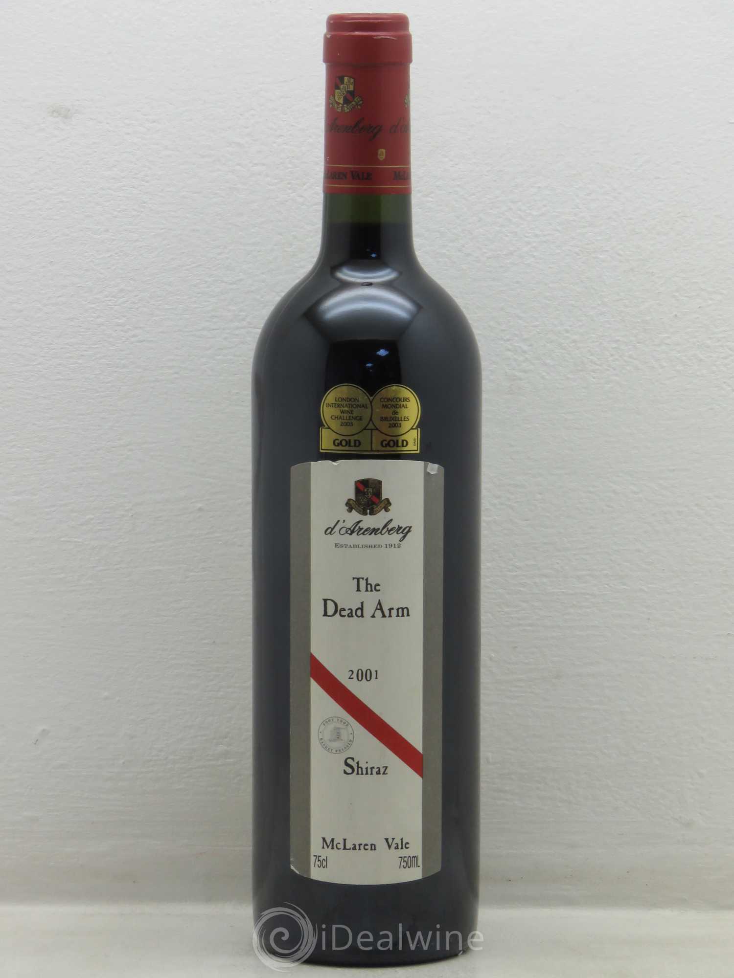 McLaren Vale d'Arenberg The Dead Arm - Syrah 2001 - Lot de 1 bouteille - 0