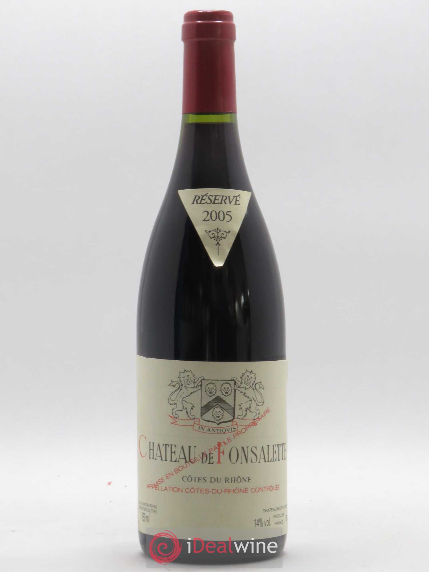 Côtes-du-Rhône Château de Fonsalette Emmanuel Reynaud 2005 - Lot de 1 bouteille - 0