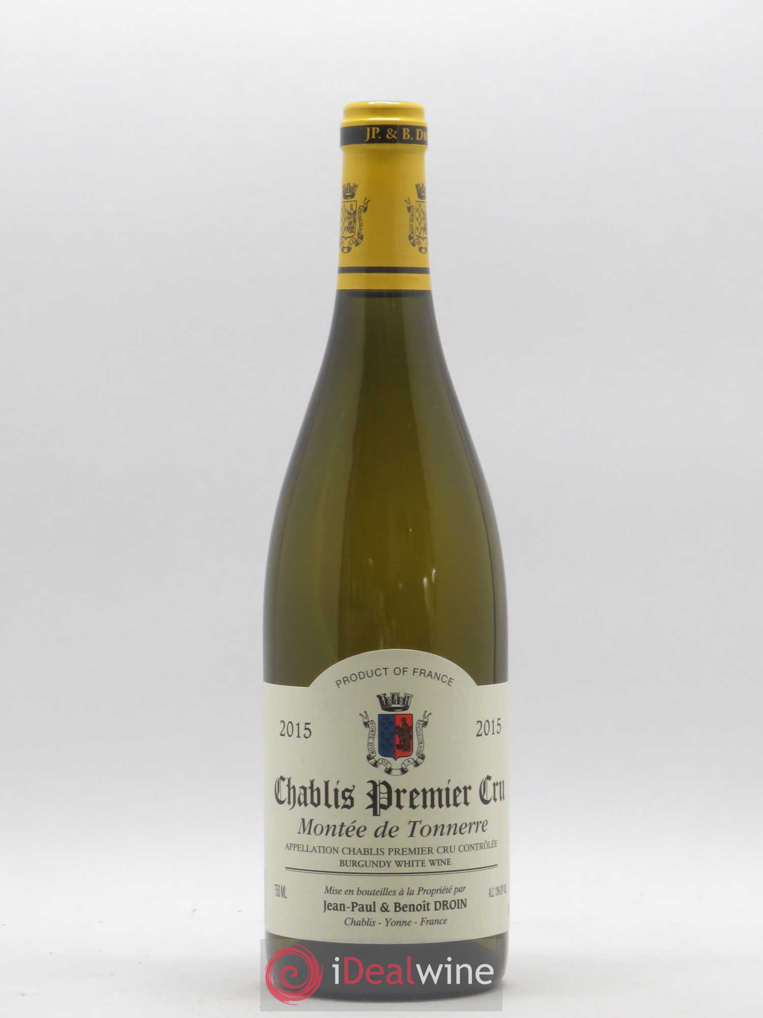 Chablis 1er Cru Montée de Tonnerre Jean-Paul & Benoît Droin (Domaine) 2015 - Posten von 1 Flasche - 0