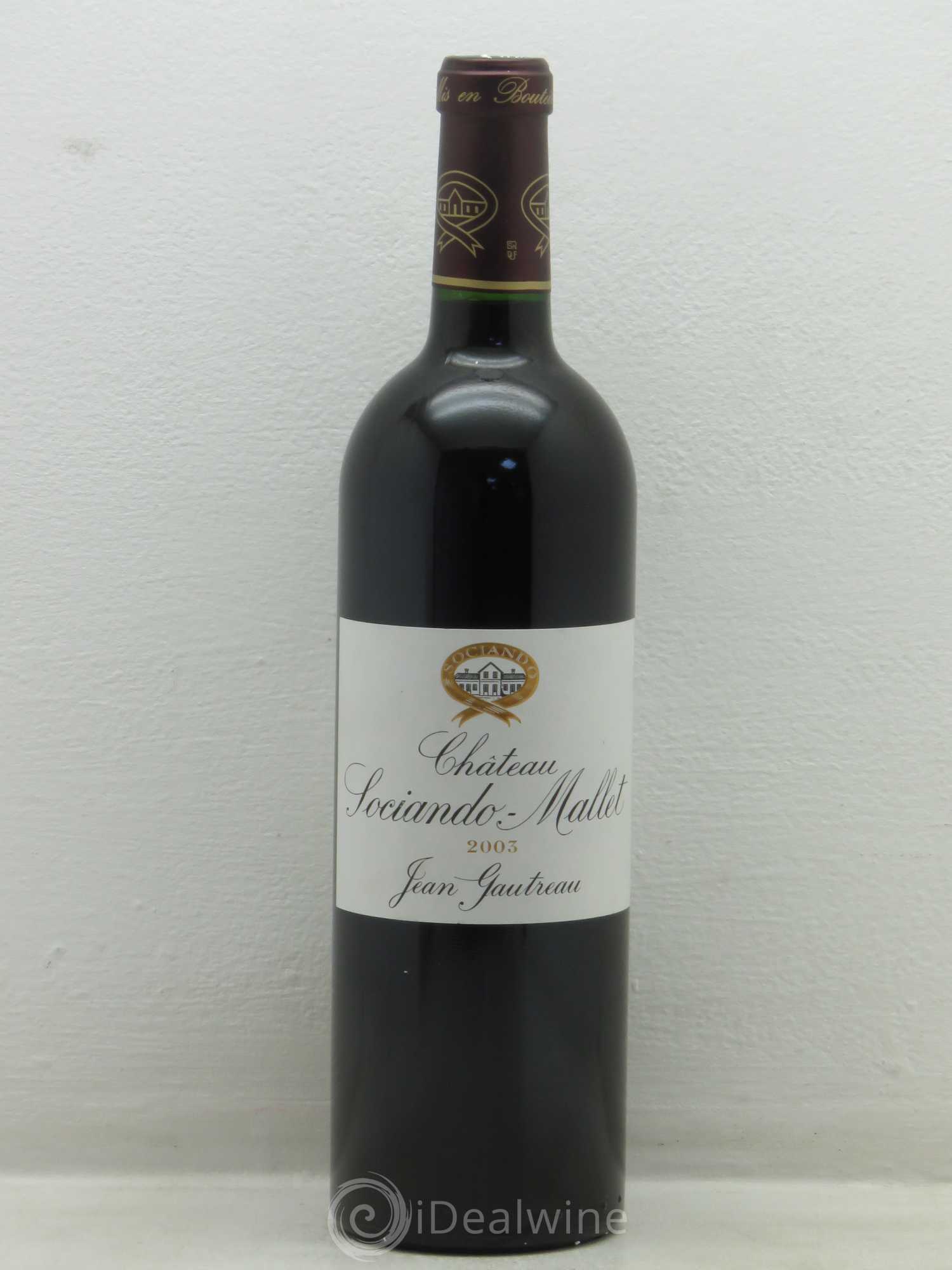 Château Sociando Mallet 2003 - Lot de 1 bouteille - 0