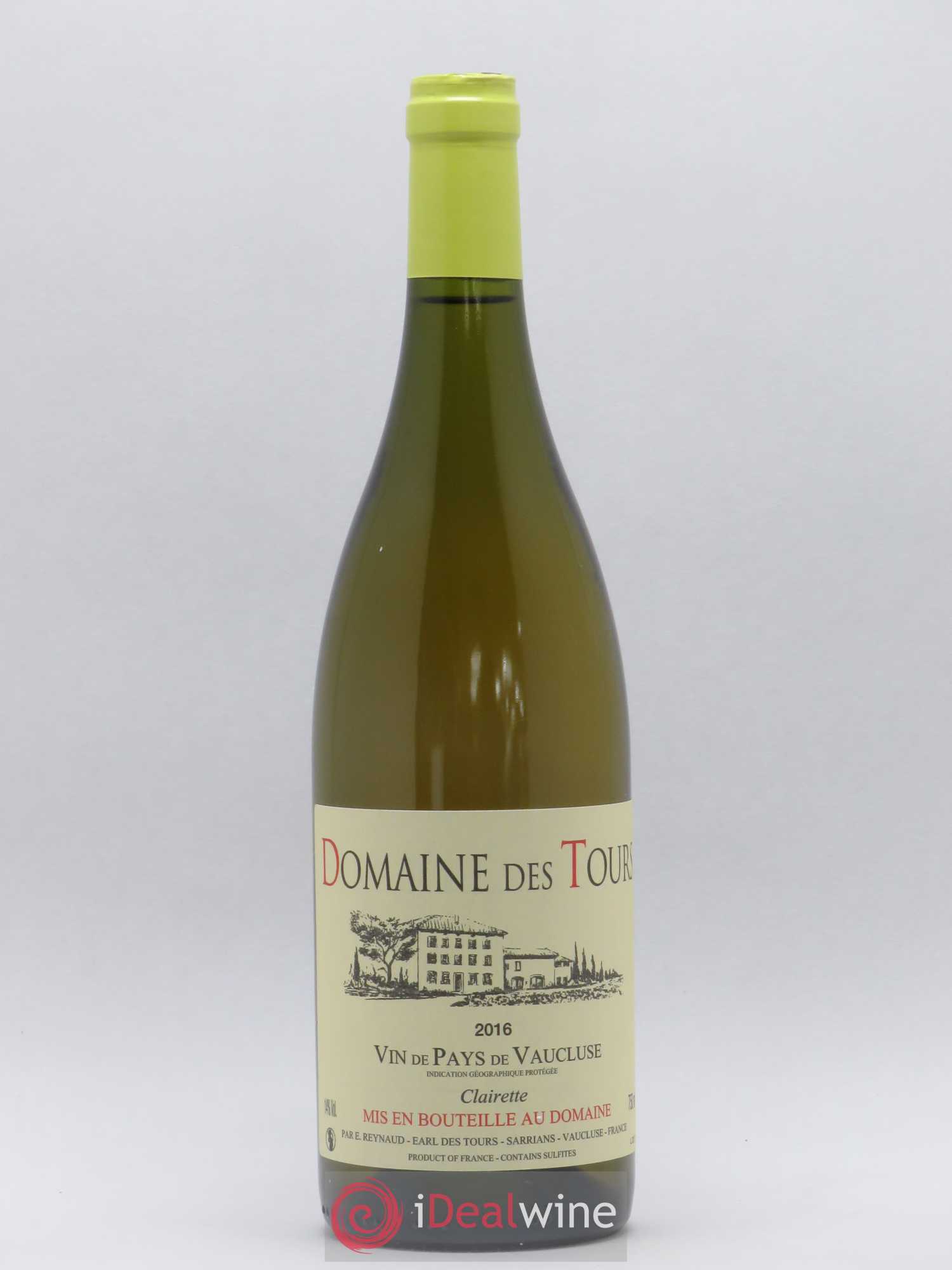 Vaucluse (Vin de Pays de Vaucluse) Domaine des Tours Emmanuel Reynaud clairette 2016 - Posten von 1 Flasche - 0