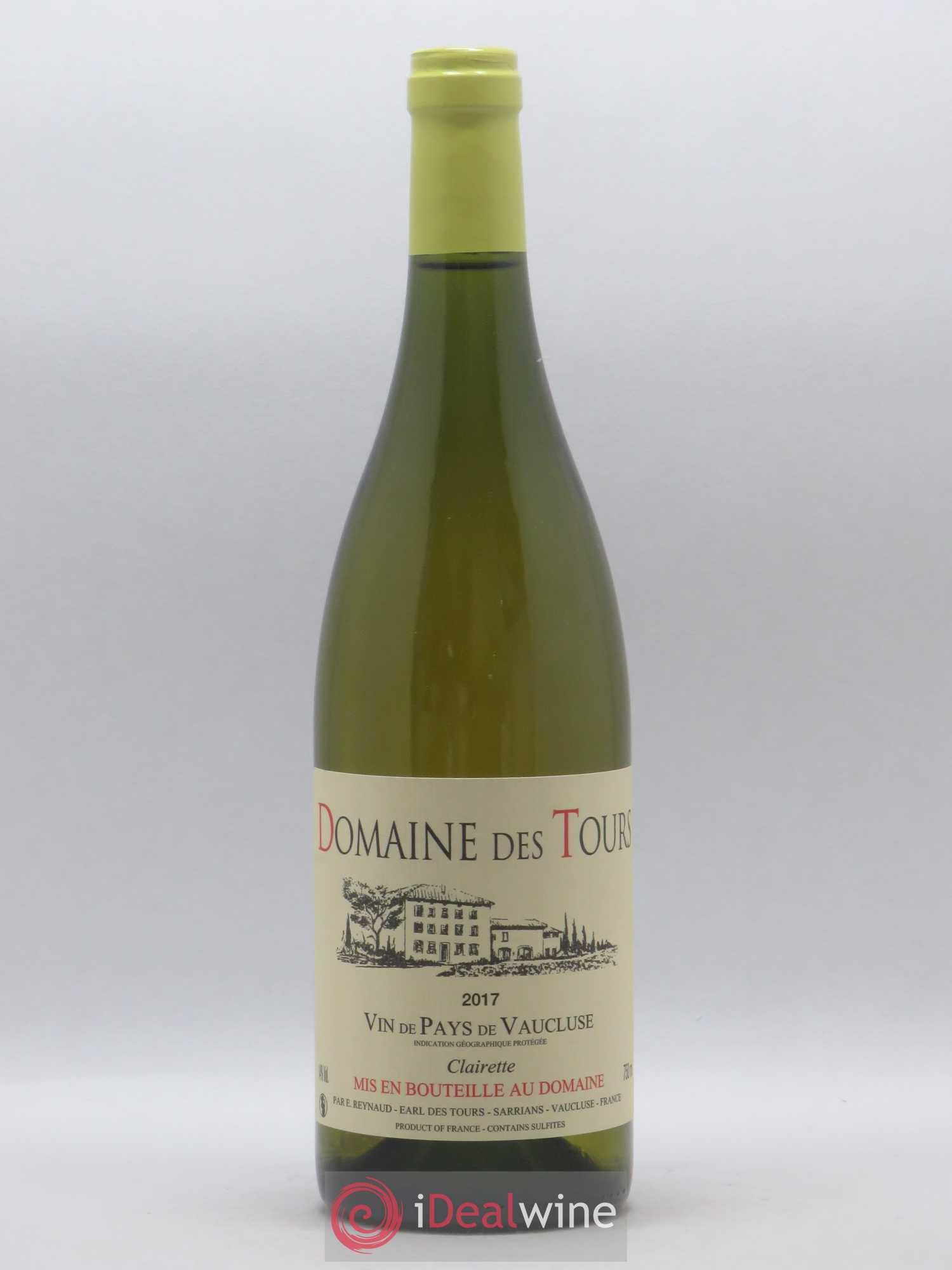 Vaucluse (Vin de Pays de Vaucluse) Domaine des Tours Emmanuel Reynaud Clairette 2017 - Lot de 1 bouteille - 0