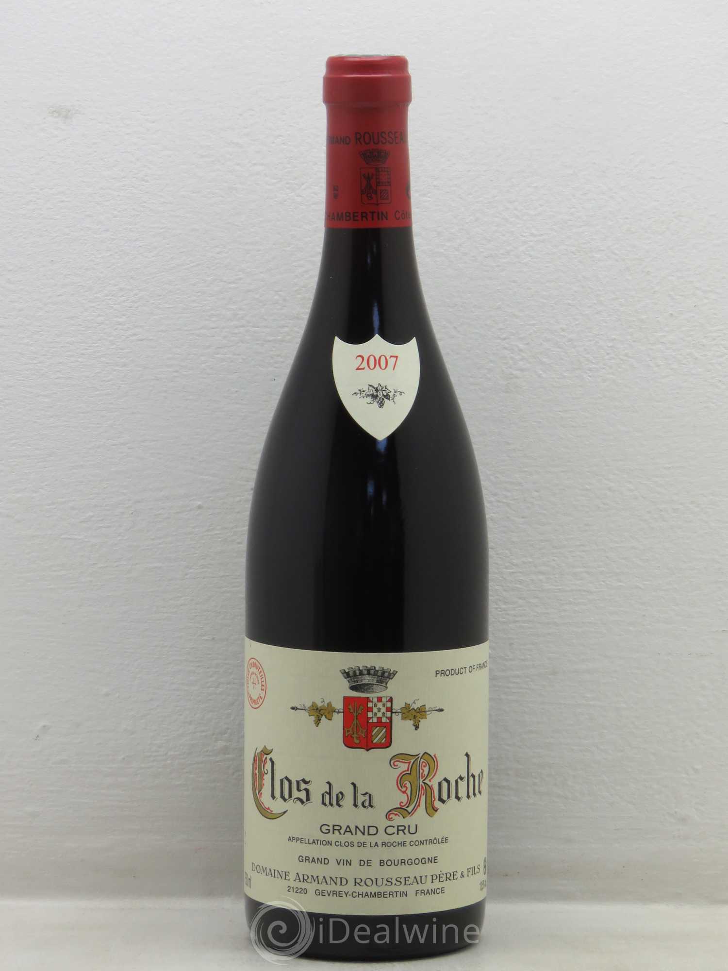 Clos de la Roche Grand Cru Armand Rousseau (Domaine) 2007 - Lot de 1 bouteille - 0