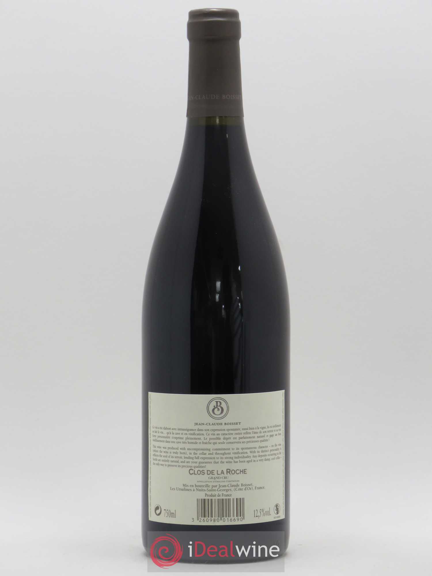 Clos de la Roche Grand Cru J.C. Boisset 2010 - Lot de 1 bouteille - 1
