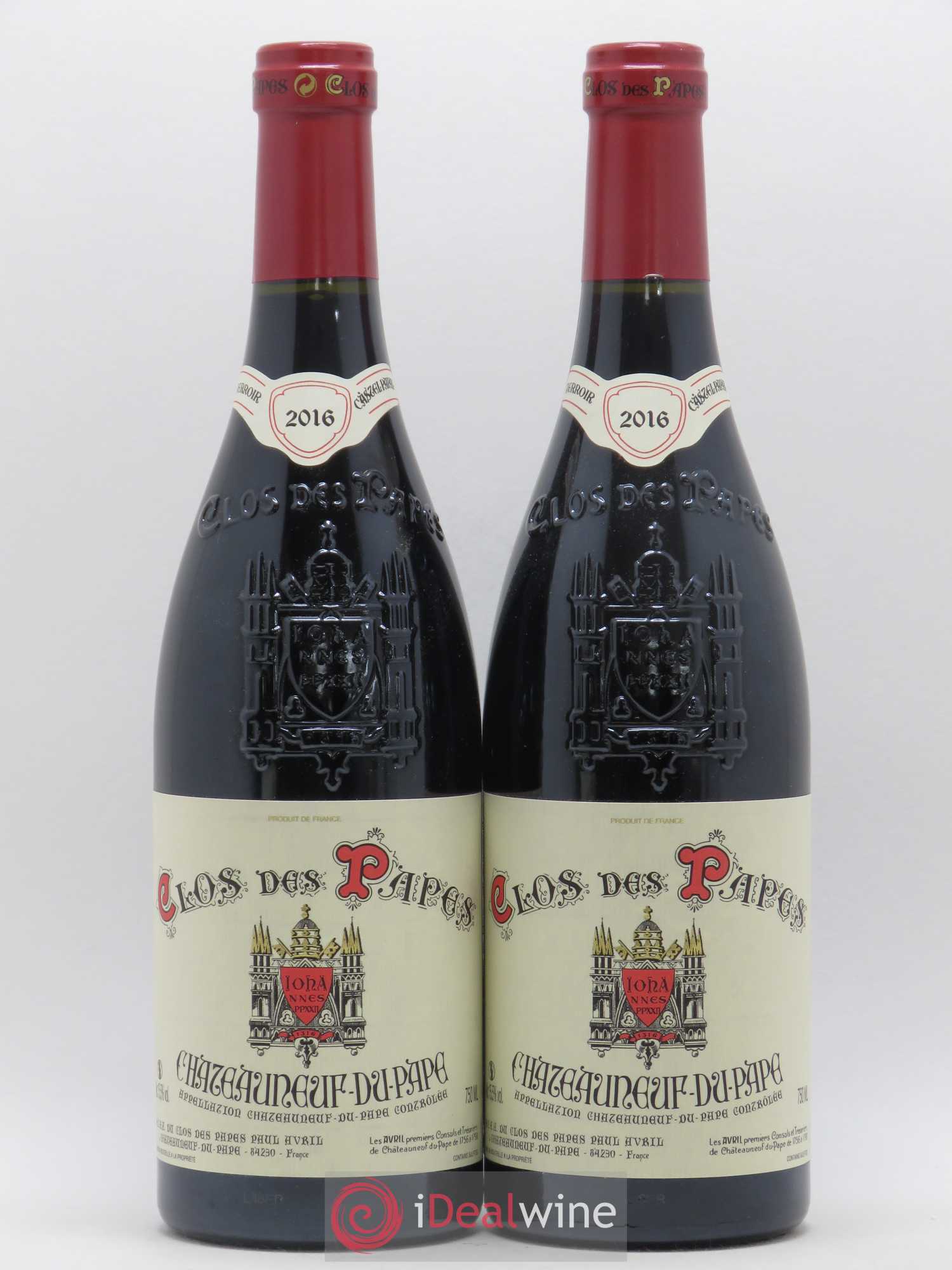 Châteauneuf-du-Pape Clos des Papes - Paul Avril 2016 - Lot de 2 bouteilles - 0