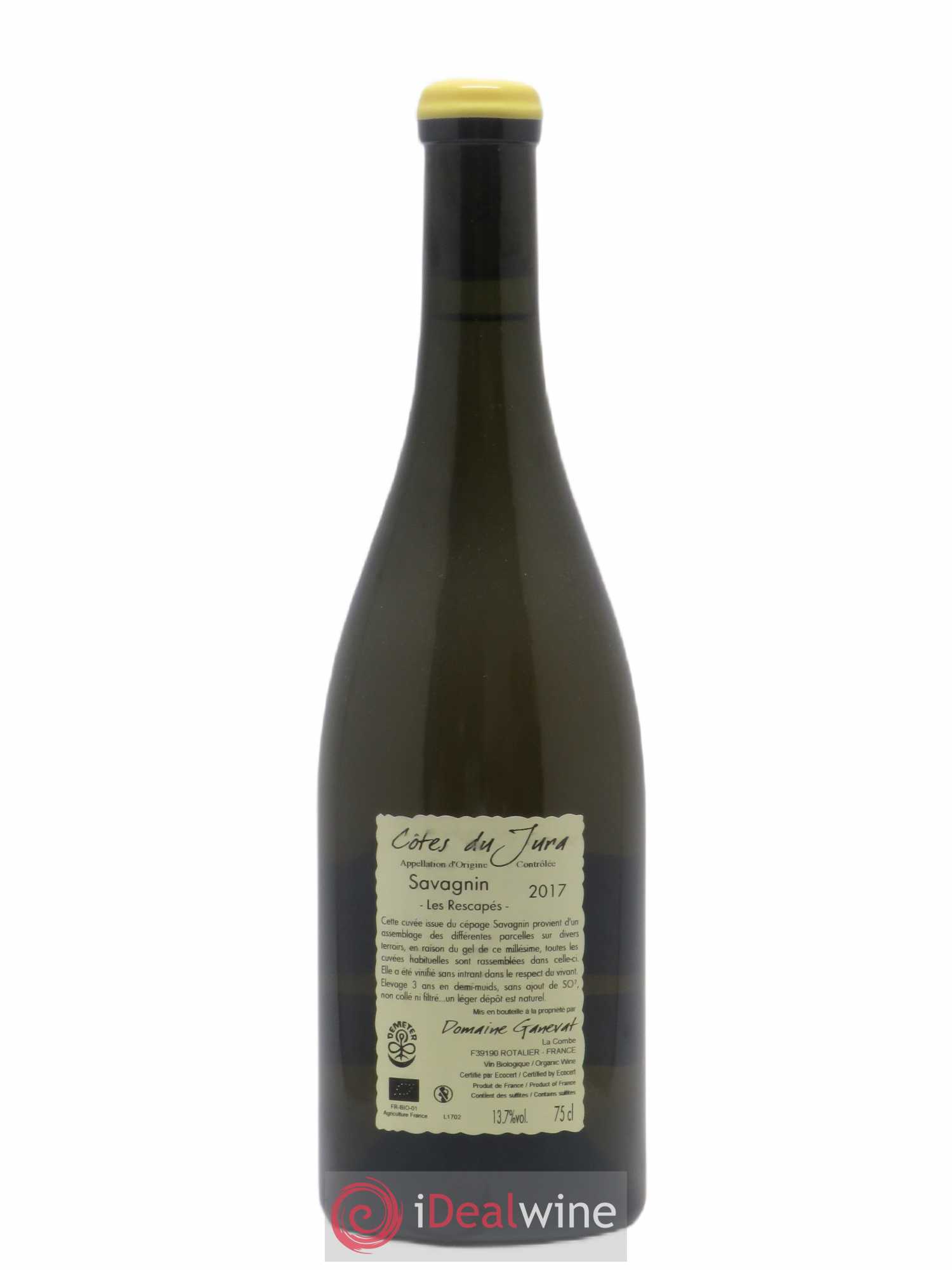 Côtes du Jura Savagnin Les Rescapés Jean-François Ganevat (Domaine) 2017 - Lot de 1 bouteille - 1