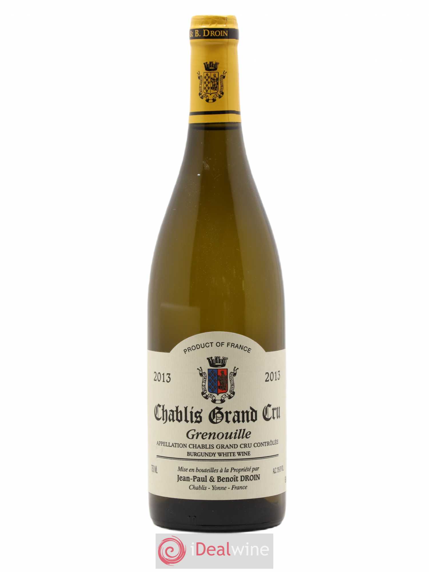 Chablis Grand Cru Grenouilles Jean-Paul & Benoît Droin (Domaine) 2013 - Lot de 1 bouteille - 0