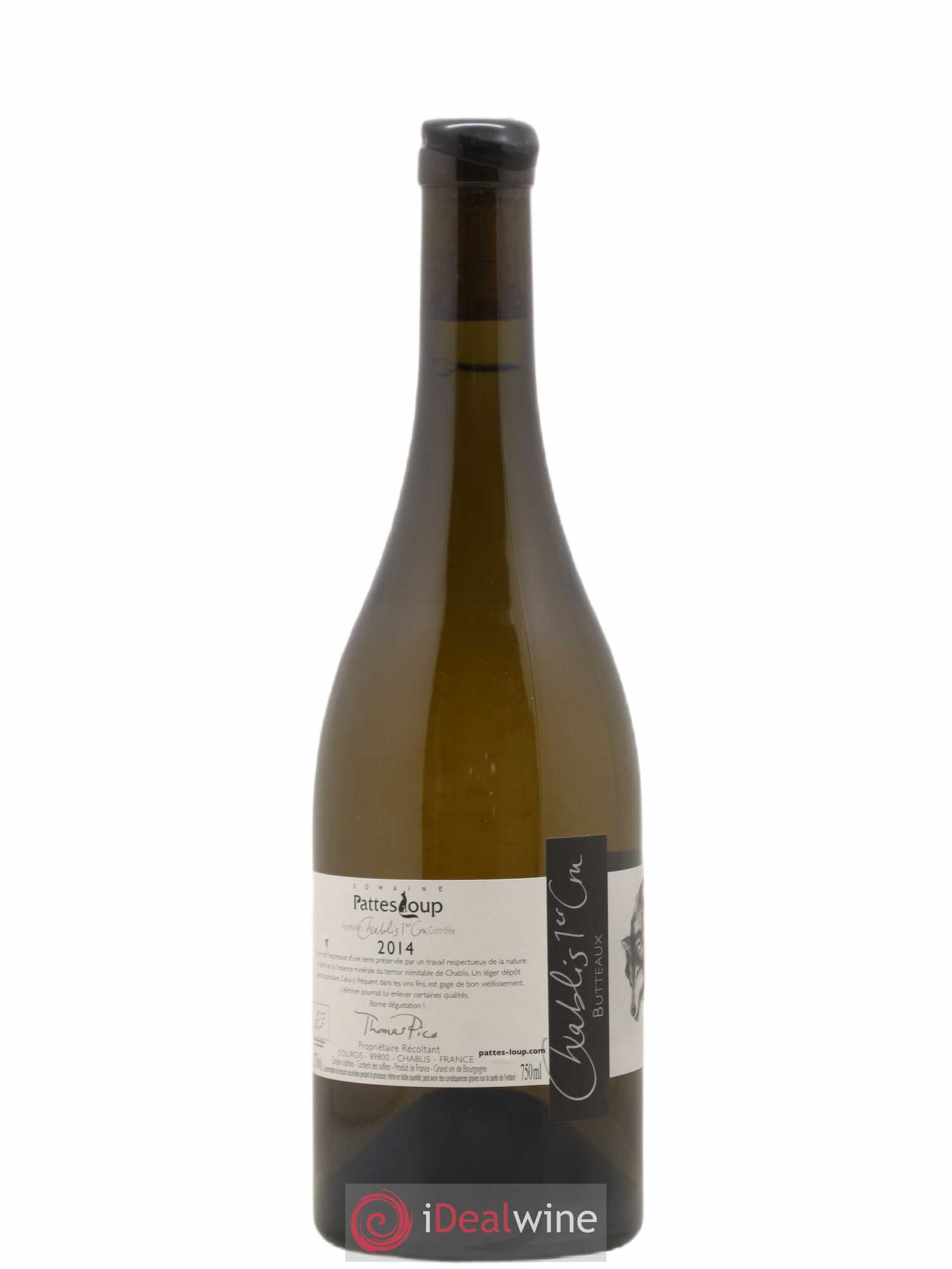 Chablis 1er Cru Butteaux Pattes Loup (Domaine) Butteaux 2014 - Lot de 1 bouteille - 0