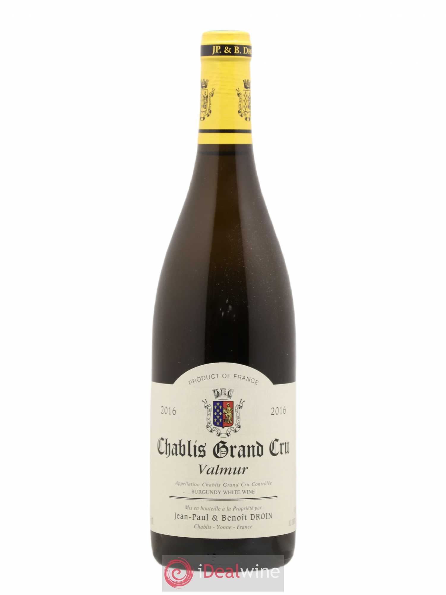 Chablis Grand Cru Valmur Jean-Paul & Benoît Droin (Domaine) 2016 - Lot de 1 bouteille - 0