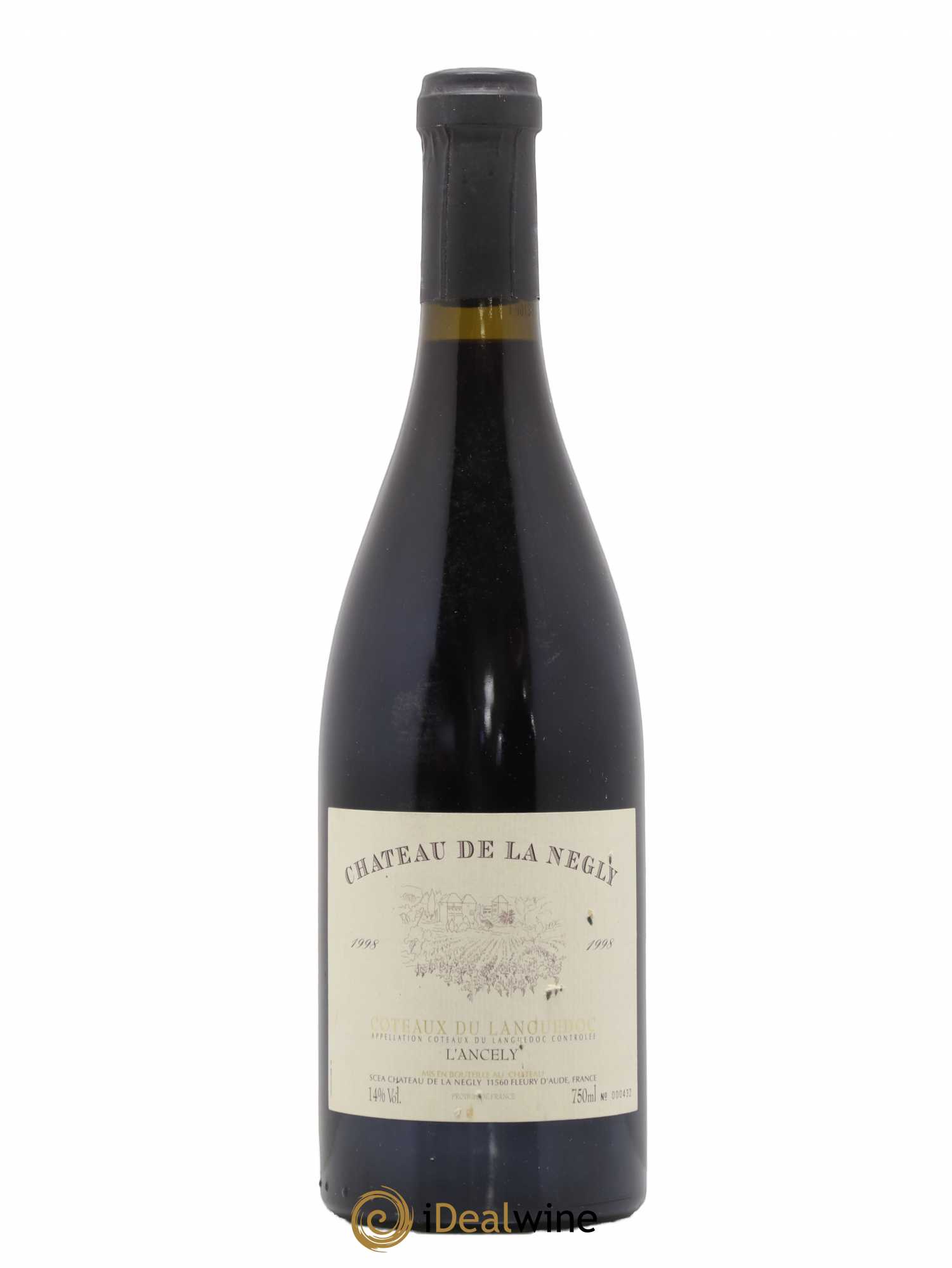La Clape Château de La Négly L'Ancely Jean Paux-Rosset 1998 - Lot de 1 bouteille - 0