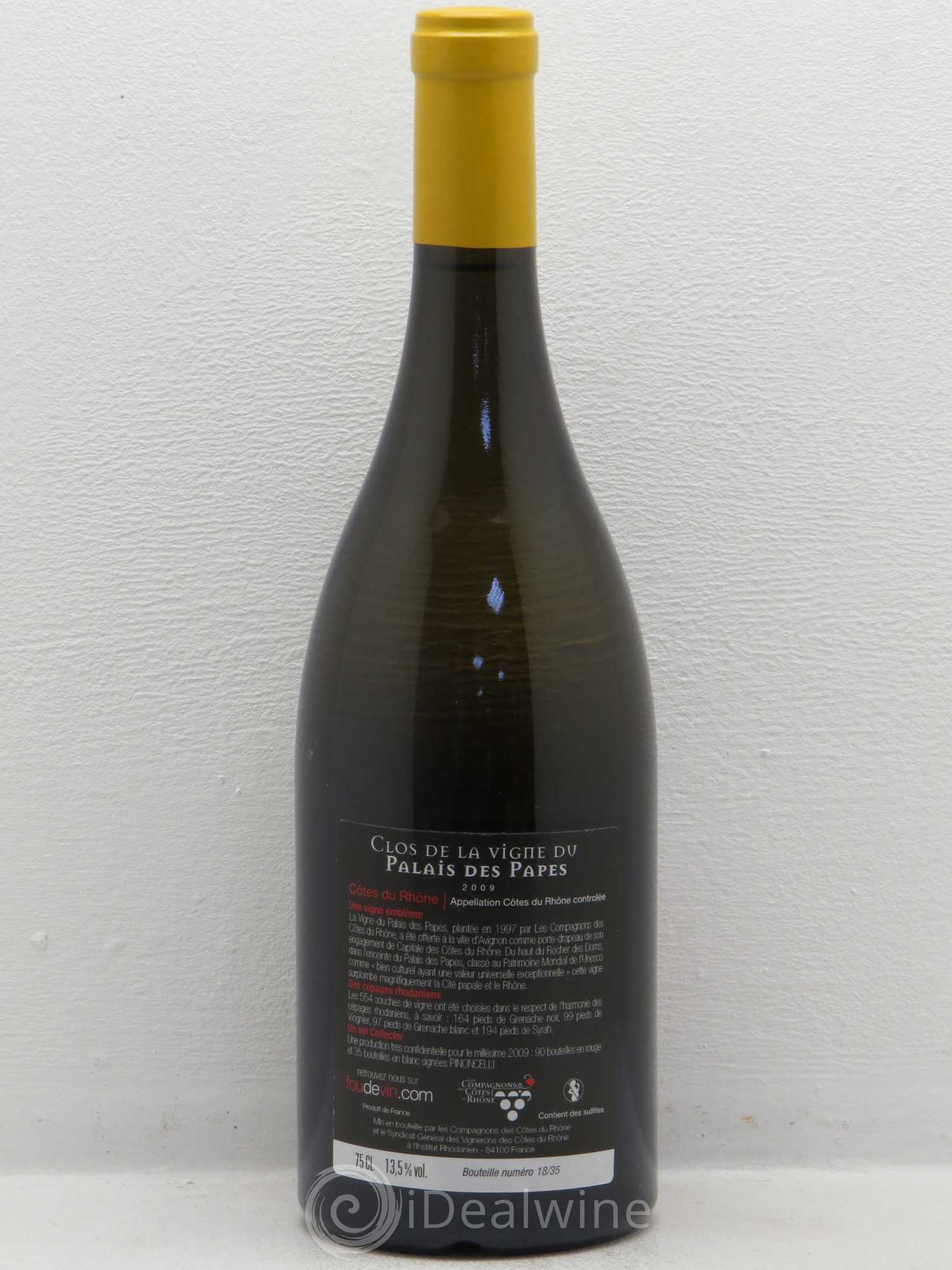 Côtes-du-Rhône Clos de la vigne du Palais des Papes 2009 - Posten von 1 Flasche - 1