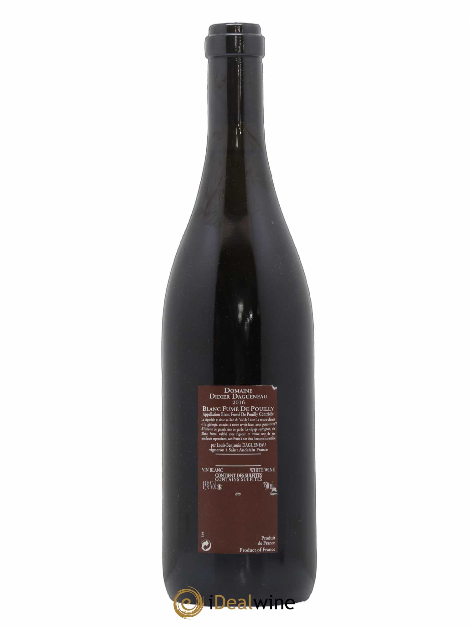 Vin de France (anciennement Pouilly-Fumé) Pur Sang Dagueneau (Domaine Didier - Louis-Benjamin) 2016 - Lot de 1 bouteille - 1