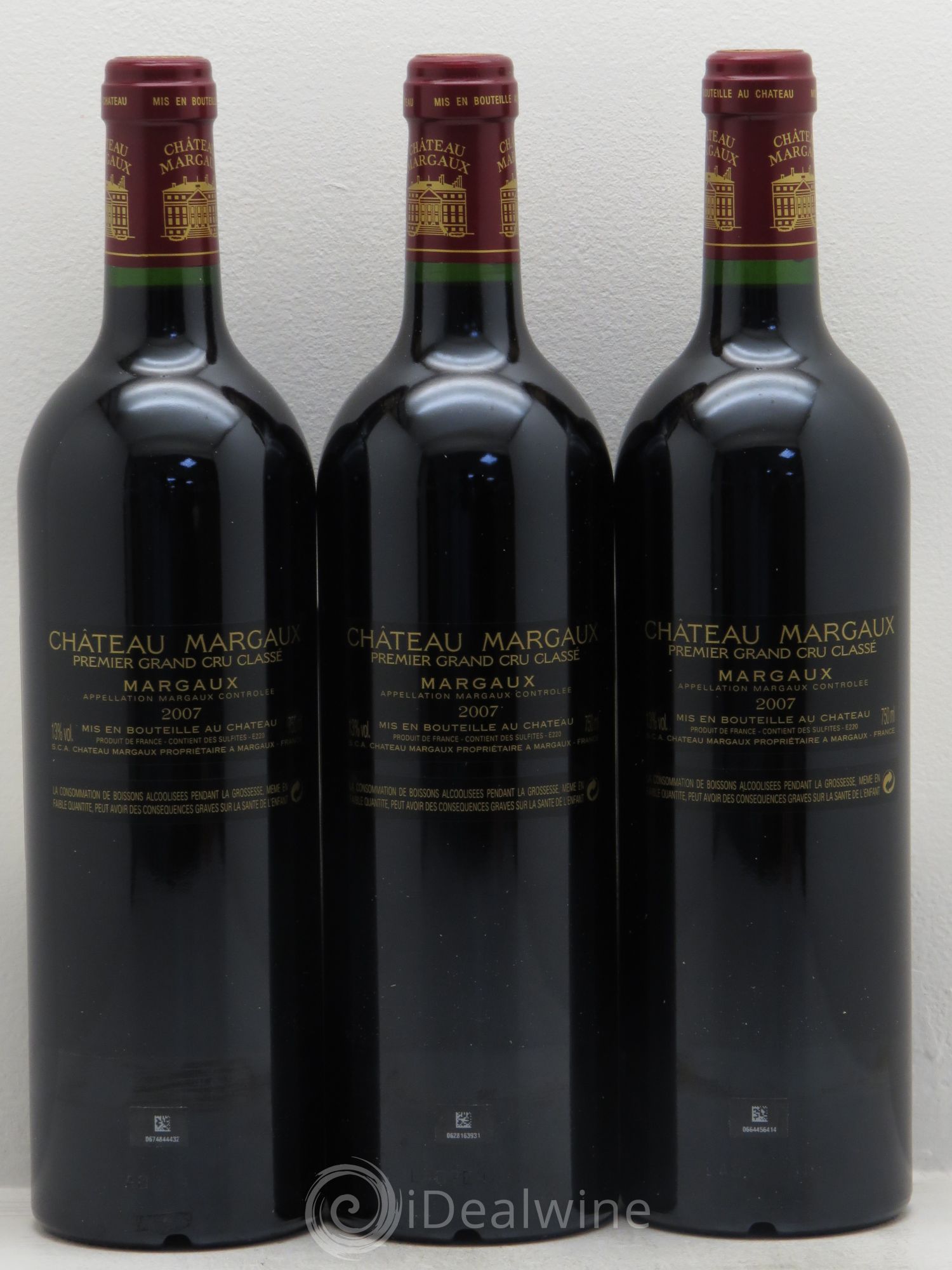 Château Margaux 1er Grand Cru Classé 2007 - Lot de 3 bouteilles - 1