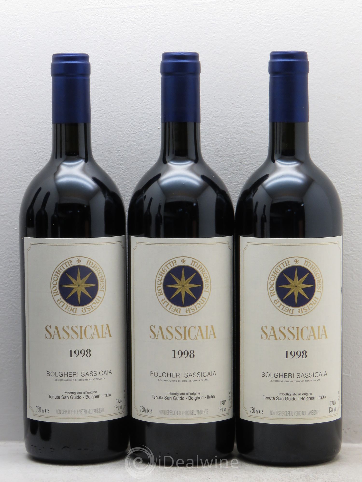 Bolgheri DOC Sassicaia Tenuta San Guido 1998 - Lot de 6 bouteilles - 1