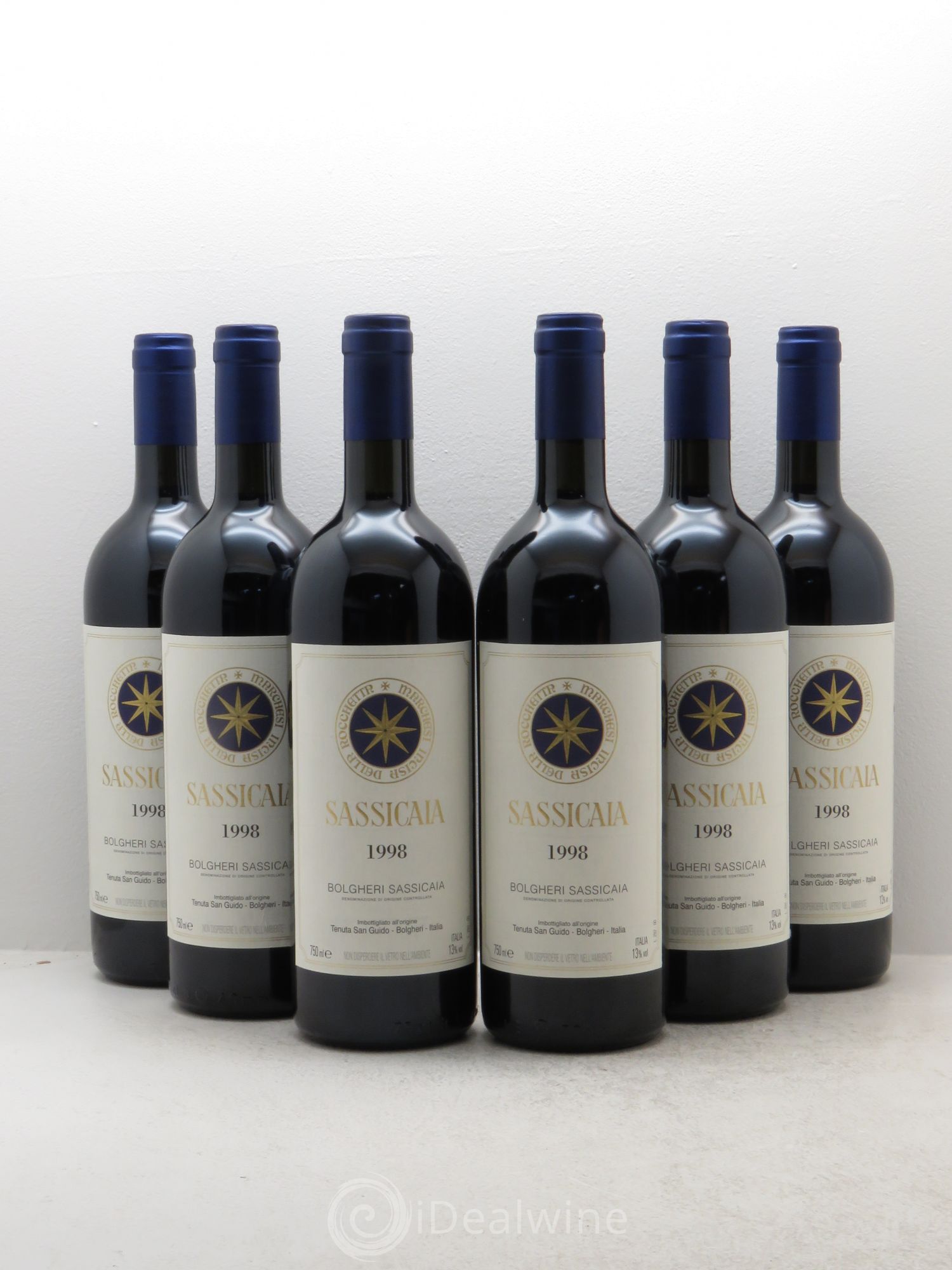 Bolgheri DOC Sassicaia Tenuta San Guido 1998 - Lot de 6 bouteilles - 0