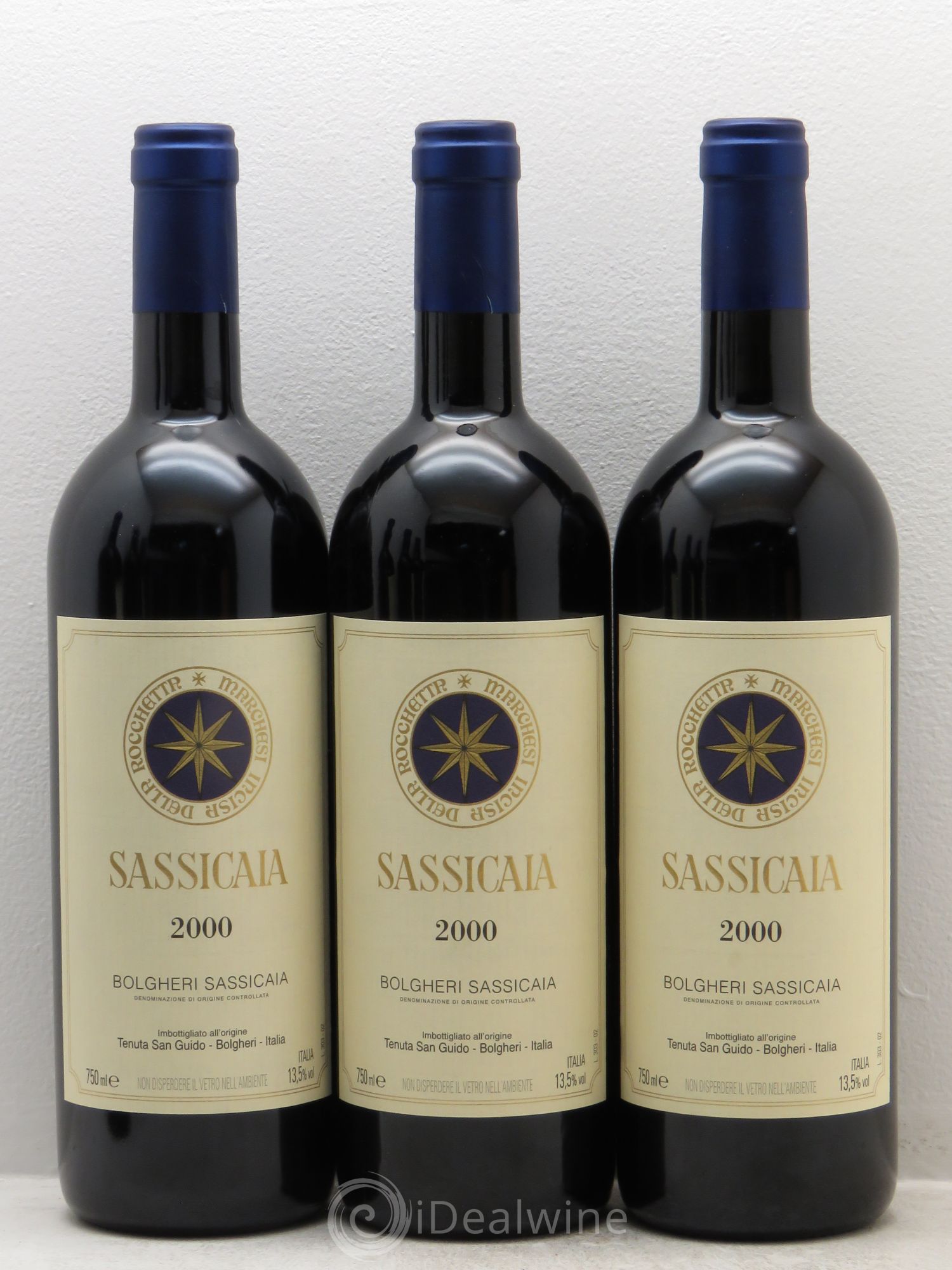 Bolgheri DOC Sassicaia Tenuta San Guido 2000 - Lot de 6 bouteilles - 1