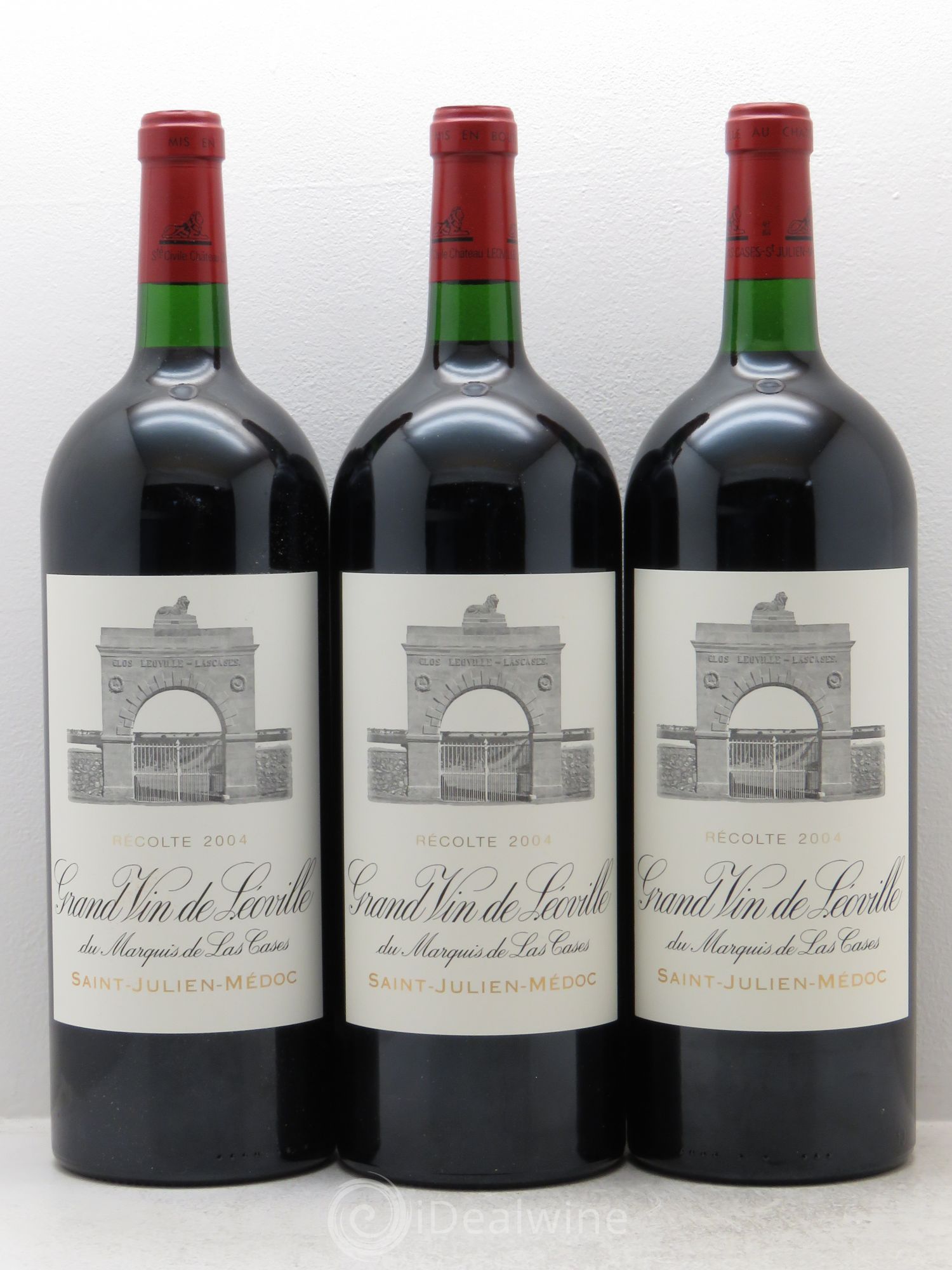 Château Léoville Las Cases 2ème Grand Cru Classé 2004 - Lot de 3 magnums - 0