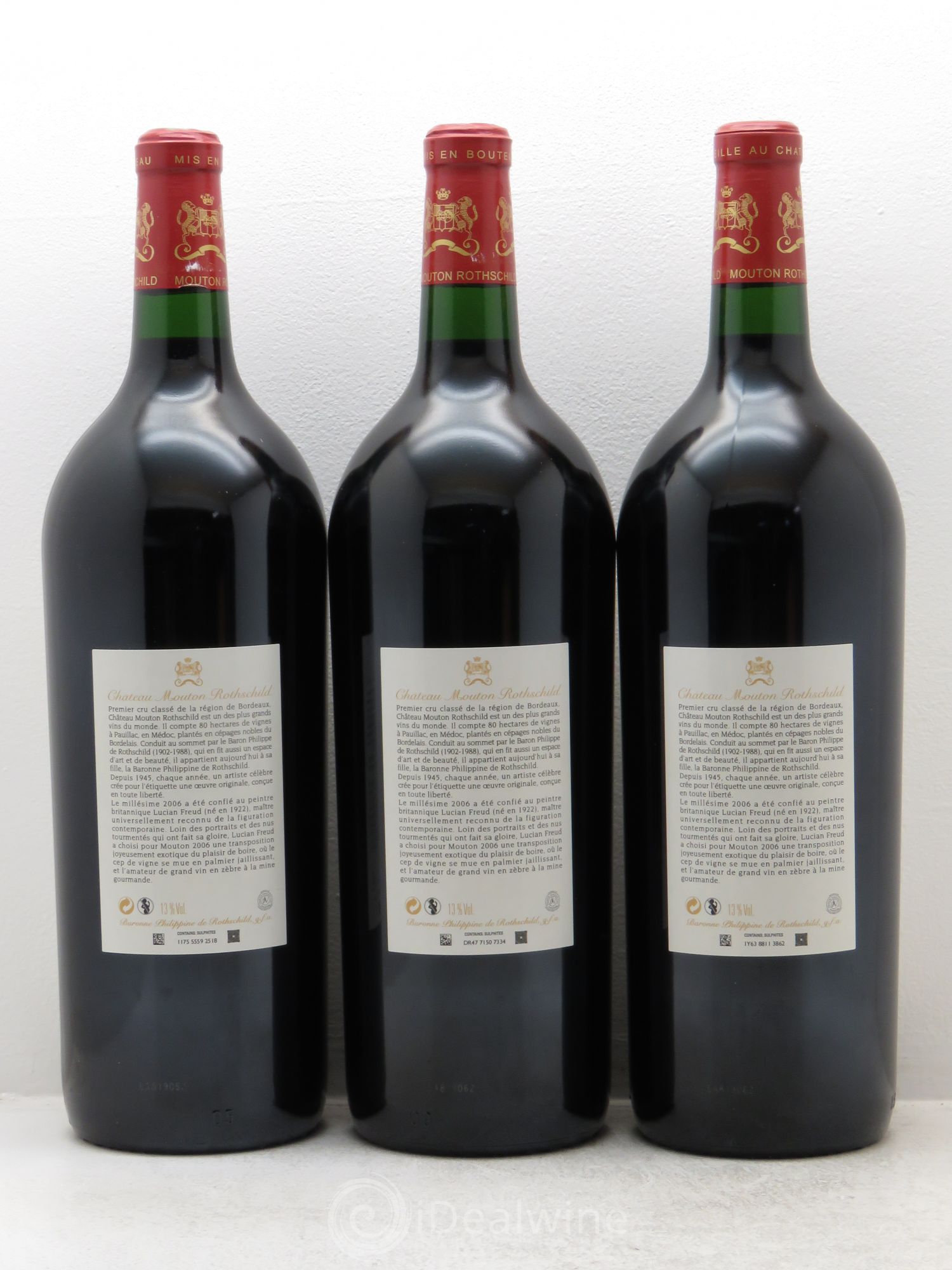 Château Mouton Rothschild 1er Grand Cru Classé 2006 - Lot de 3 magnums - 1