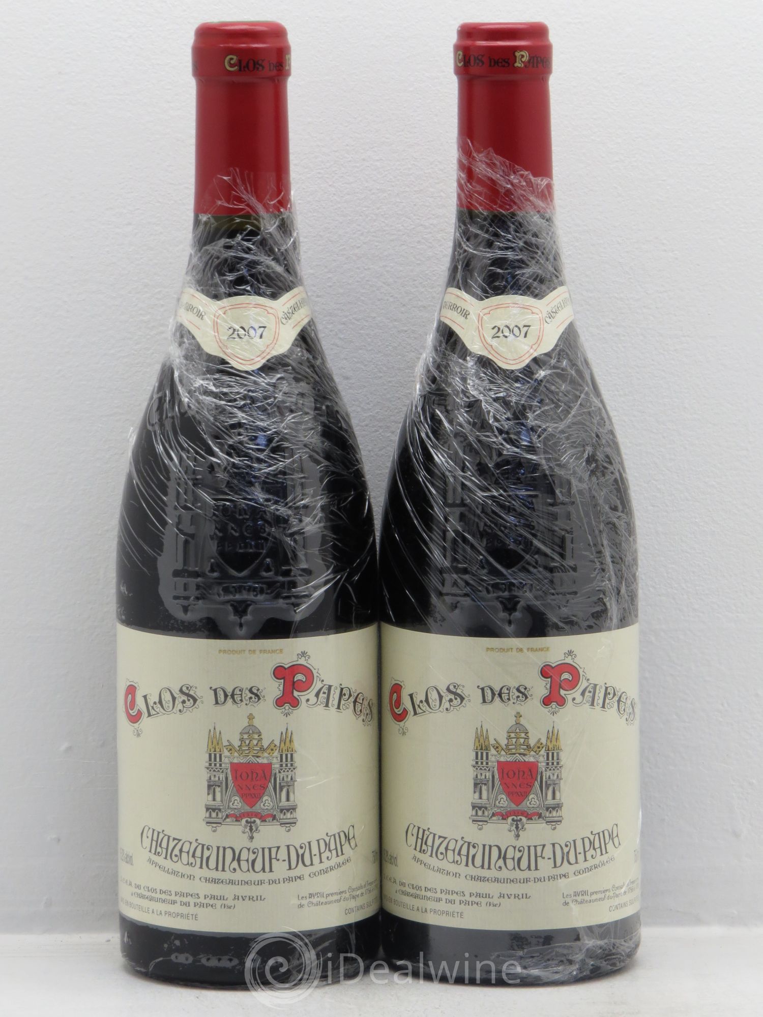 Châteauneuf-du-Pape Clos des Papes - Paul Avril 2007 - Lot de 2 bouteilles - 0