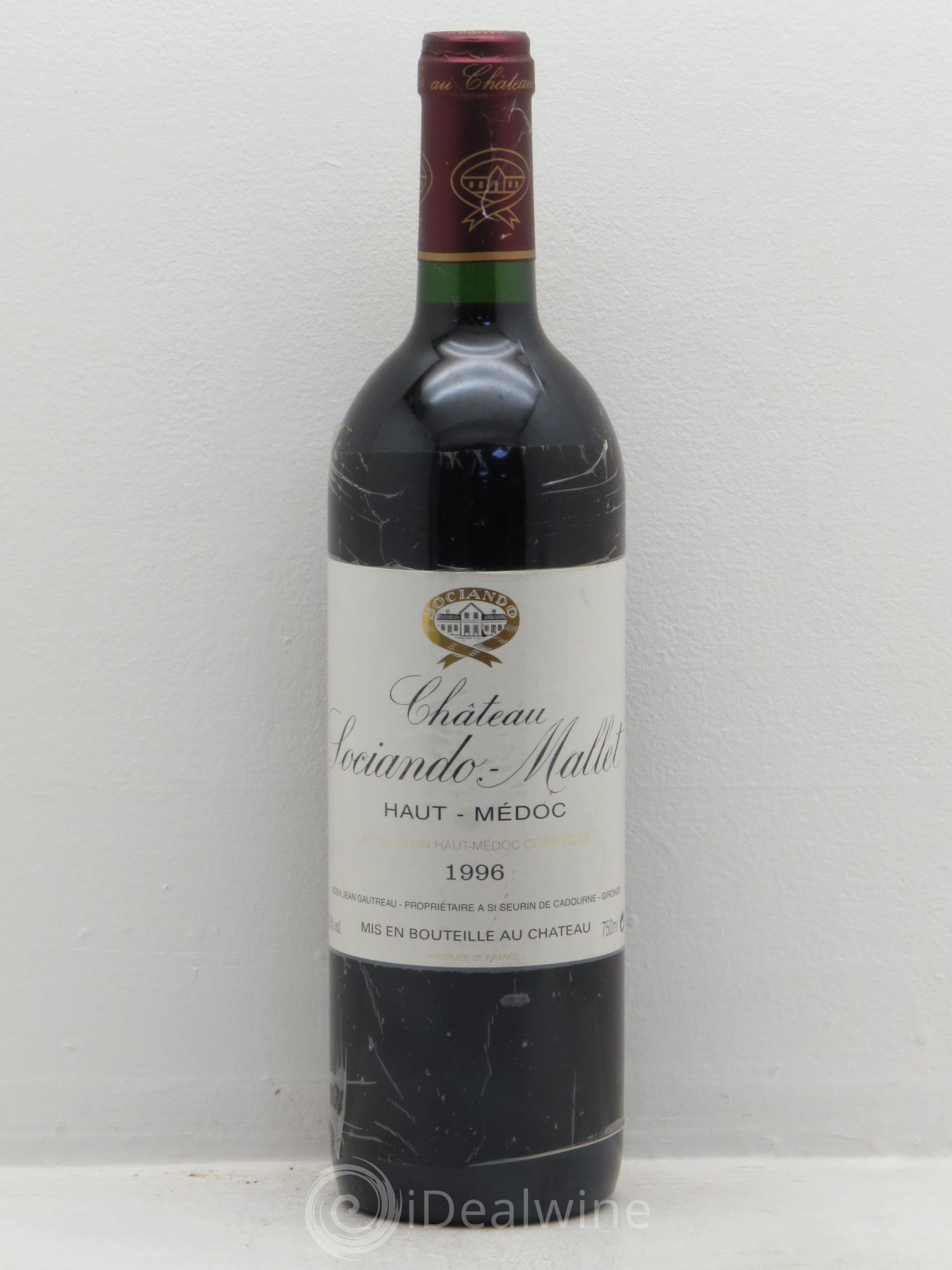 Château Sociando Mallet 1996 - Lot de 6 bouteilles - 0