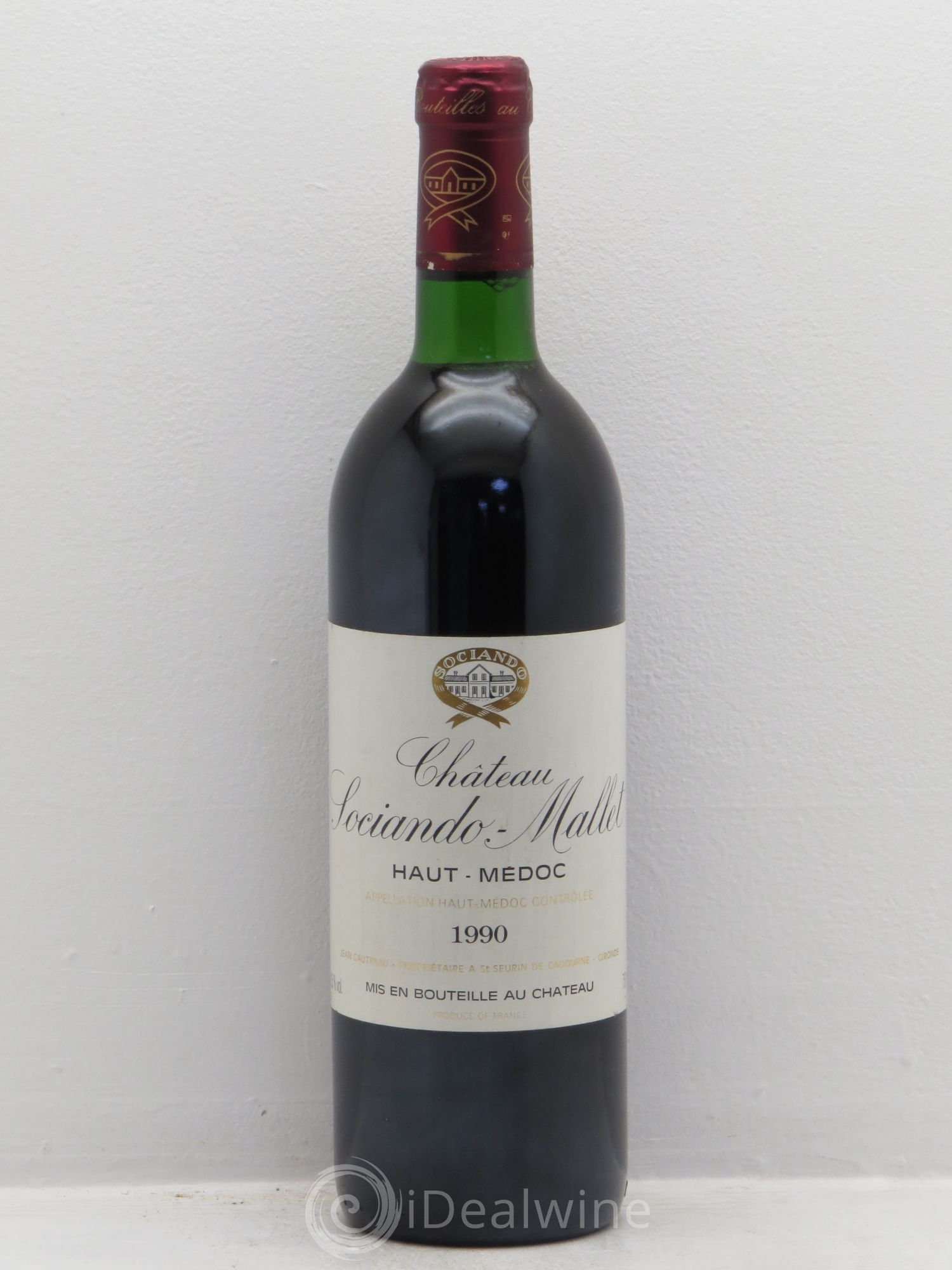 Château Sociando Mallet 1990 - Lot de 6 bouteilles - 0