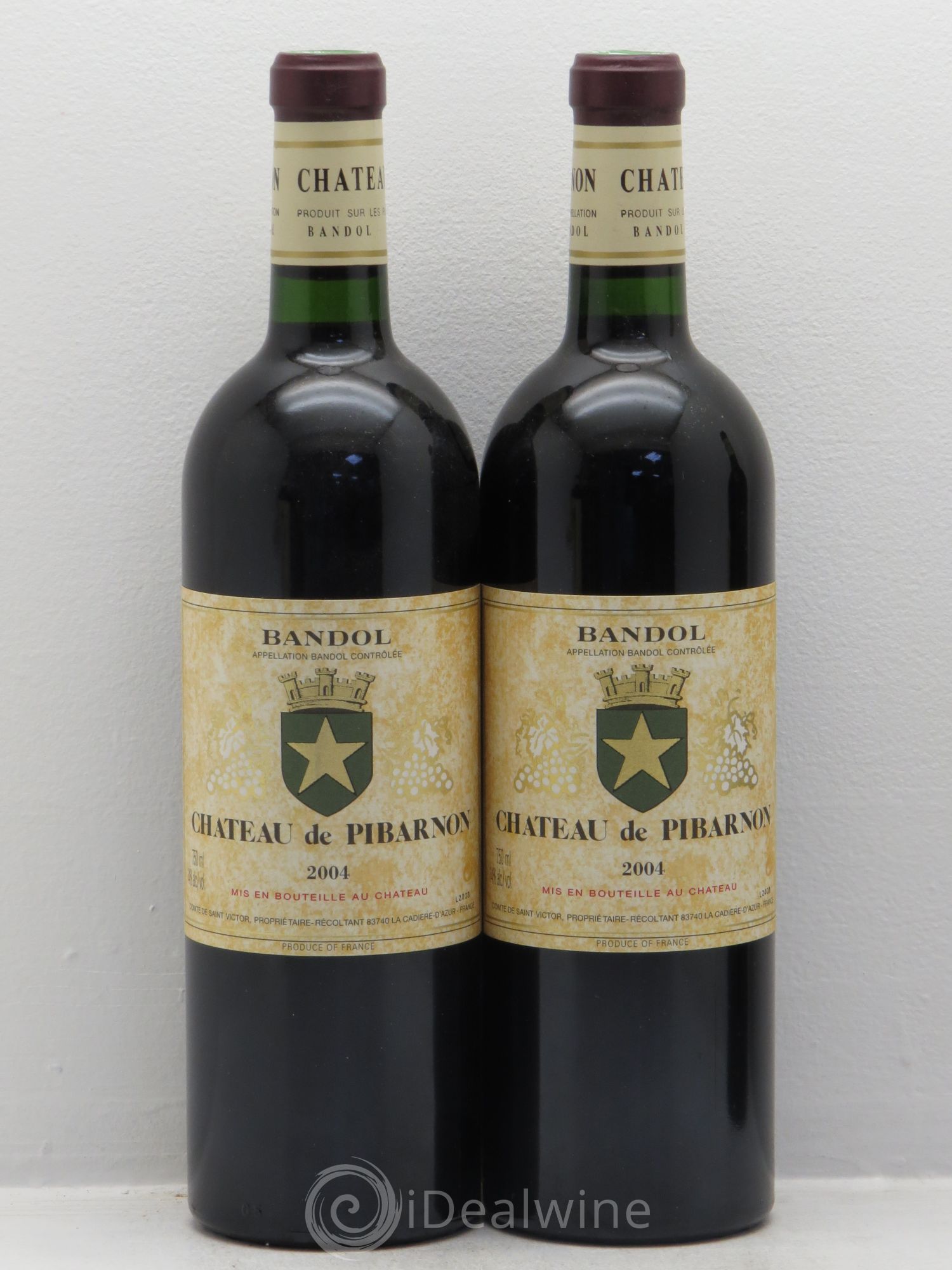 Bandol Château de Pibarnon Comte de Saint-Victor 2004 - Lot de 2 bouteilles - 0