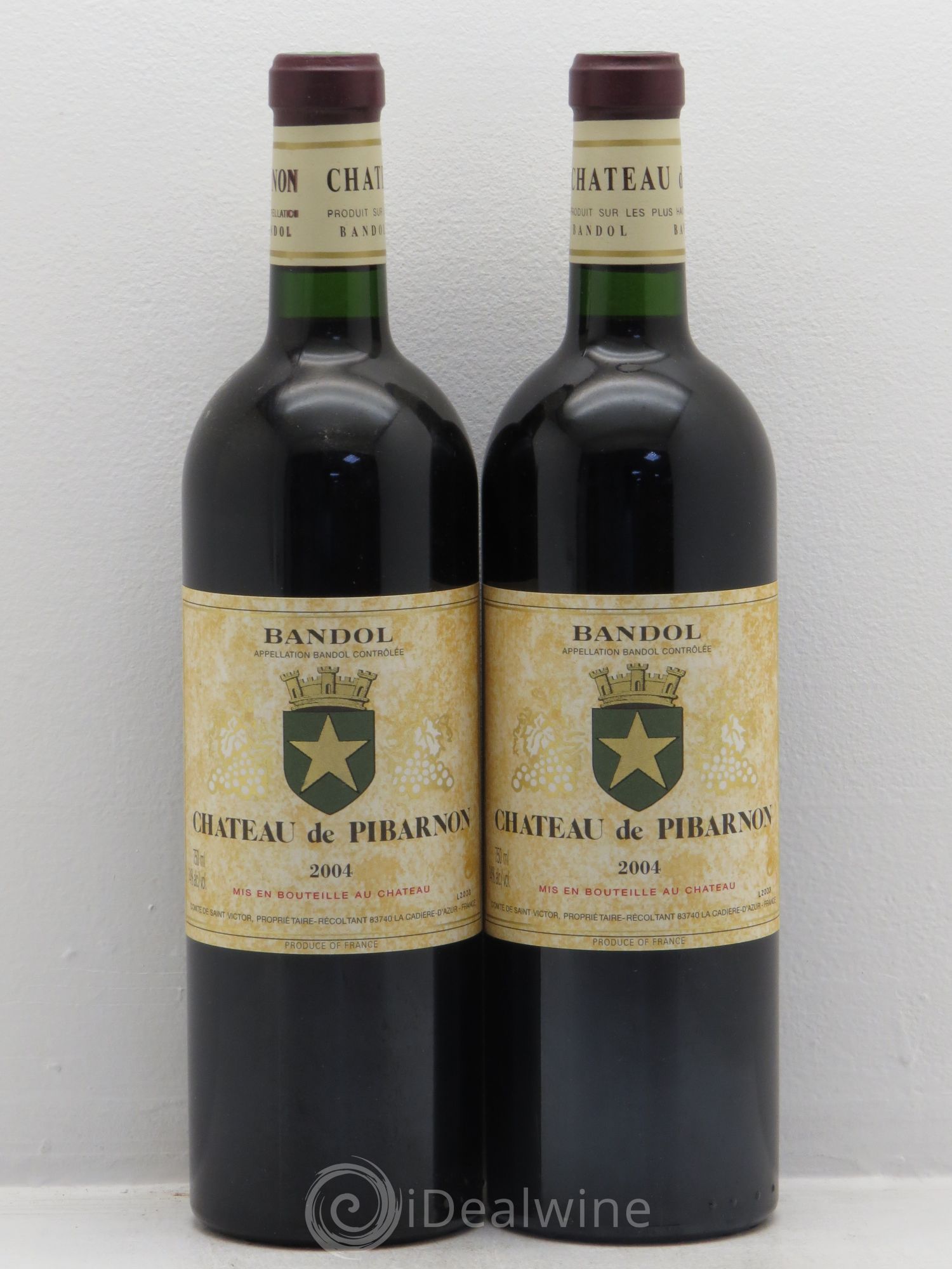 Bandol Château de Pibarnon Comte de Saint-Victor 2004 - Lot de 2 bouteilles - 0