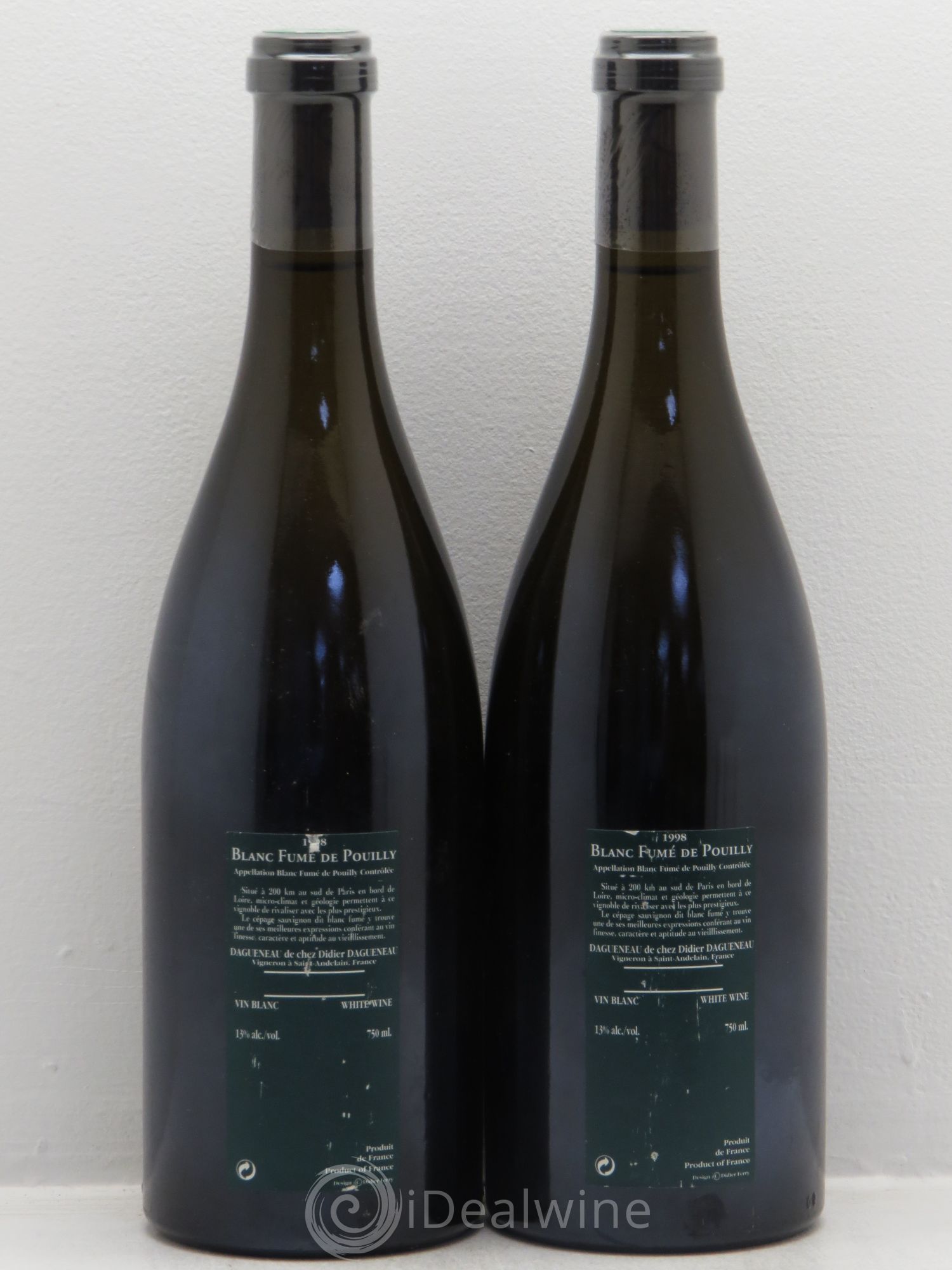 Vin de France (anciennement Pouilly-Fumé) Silex Dagueneau (Domaine Didier - Louis-Benjamin) 1998 - Lot de 2 bouteilles - 1