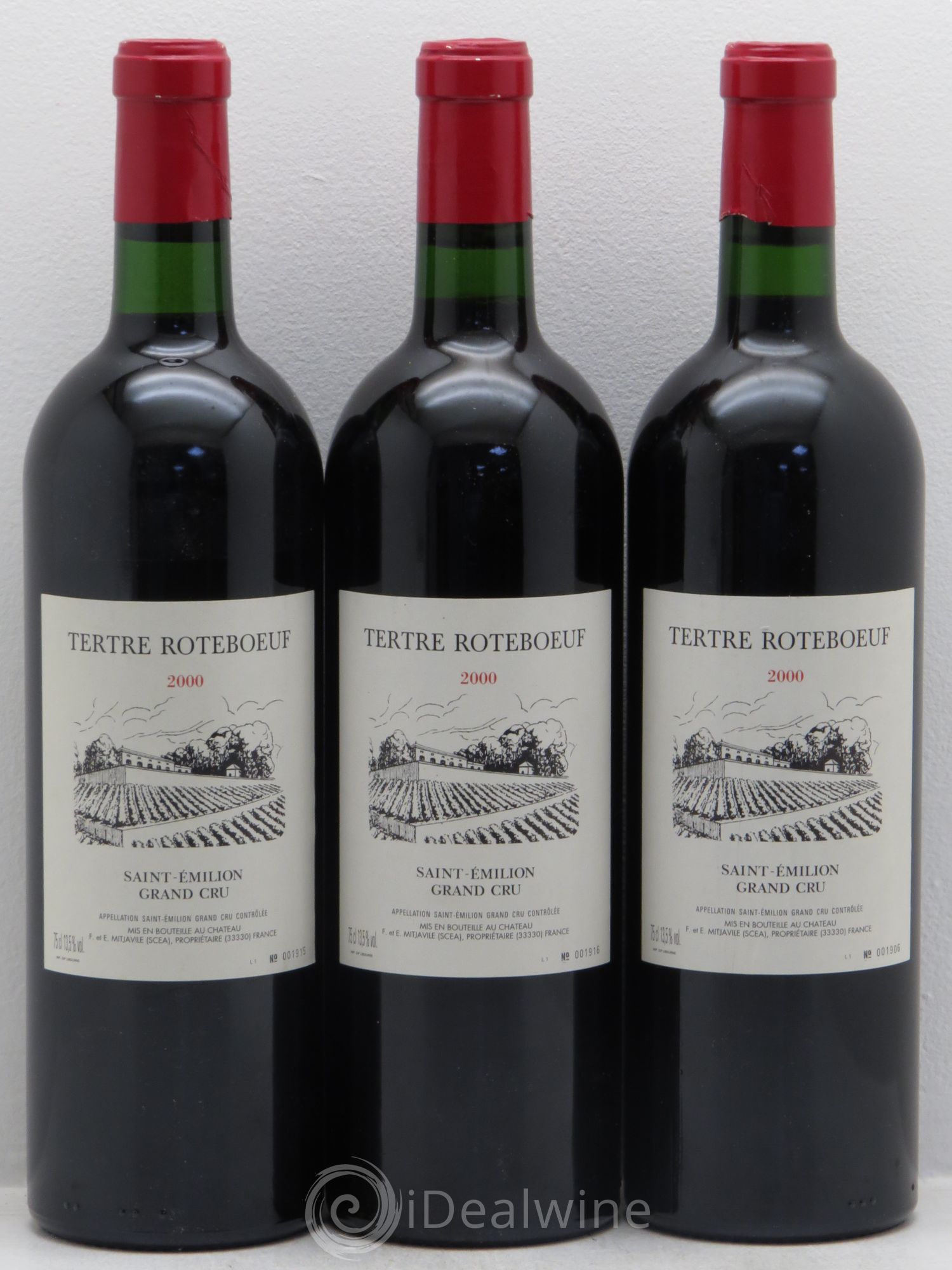 Château Tertre Roteboeuf 2000 - Lot de 3 bouteilles - 0