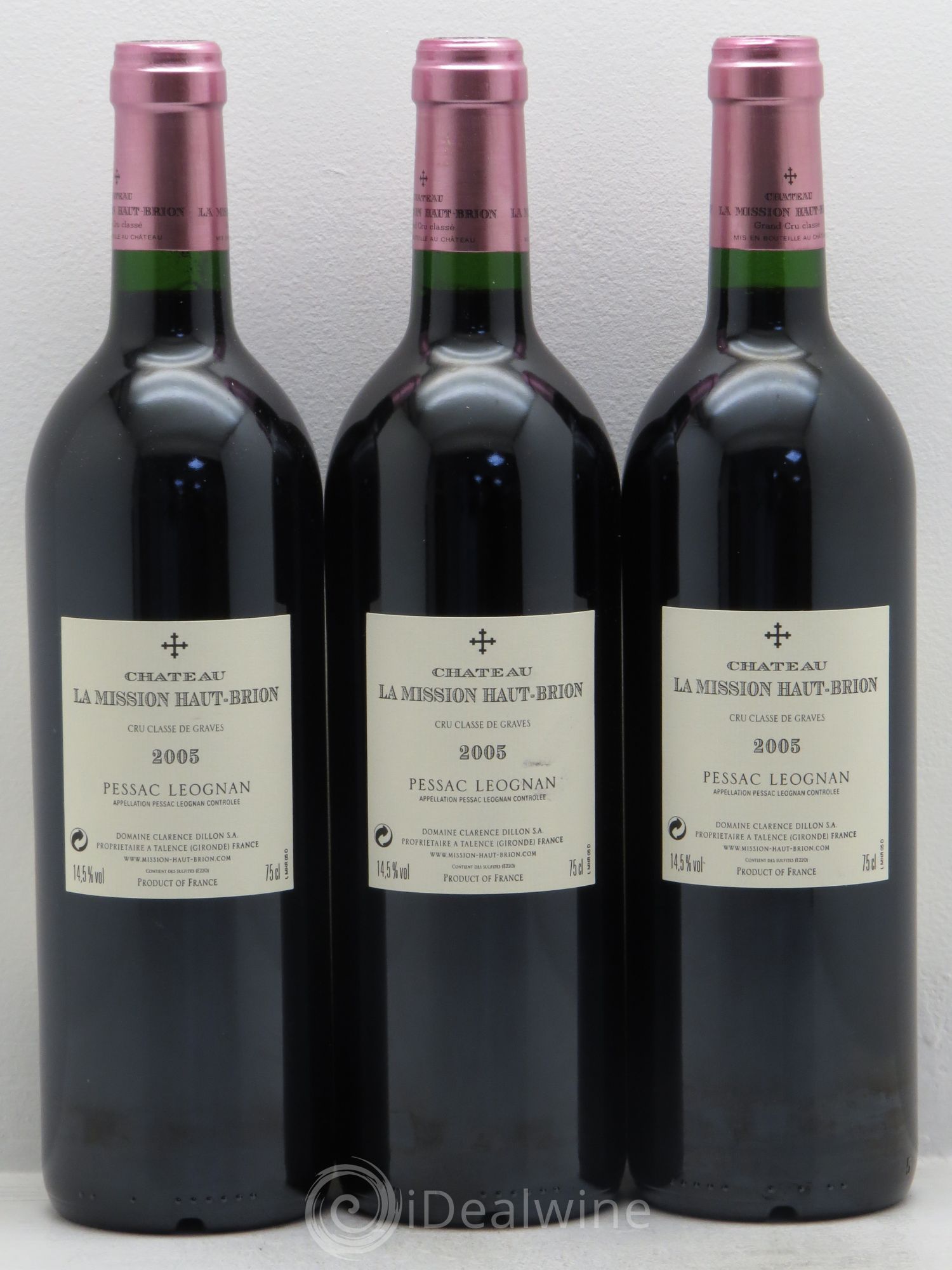 Château la Mission Haut-Brion Cru Classé de Graves 2005 - Lot de 3 bouteilles - 1