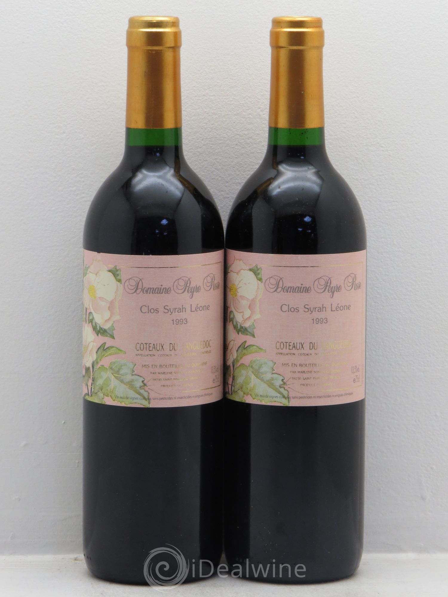 Coteaux du Languedoc Domaine Peyre Rose Belle Léone (anciennement Syrah Léone) Marlène Soria 1993 - Lot de 2 bouteilles - 0