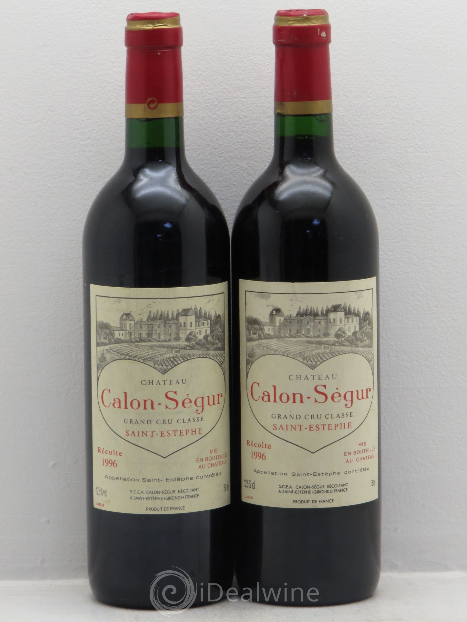 Château Calon Ségur 3ème Grand Cru Classé 1996 - Lot de 2 bouteilles - 0