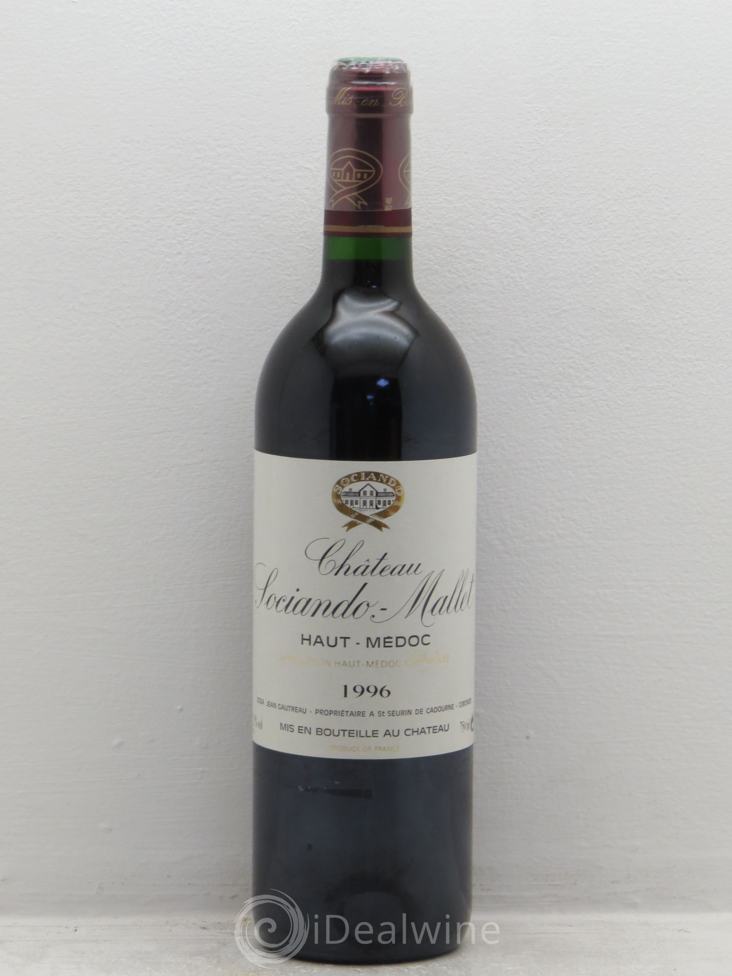 Château Sociando Mallet 1996 - Lot de 1 bouteille - 0