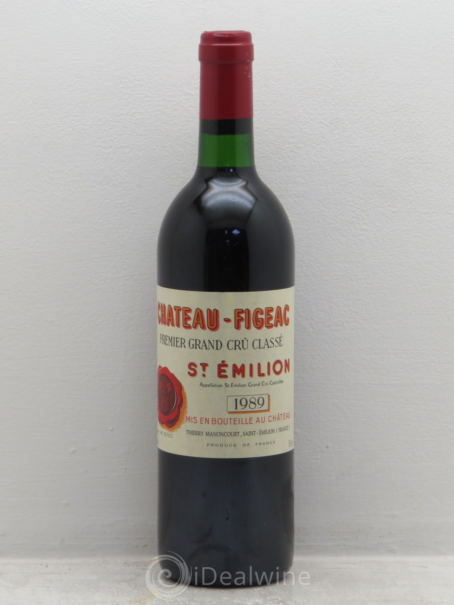Château Figeac 1er Grand Cru Classé A 1989 - Lot de 1 bouteille - 0