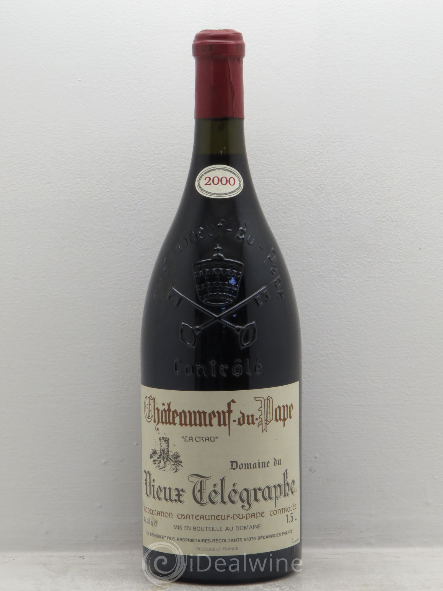 Châteauneuf-du-Pape Vieux Télégraphe (Domaine du) Vignobles Brunier 2000 - Lot de 1 magnum - 0