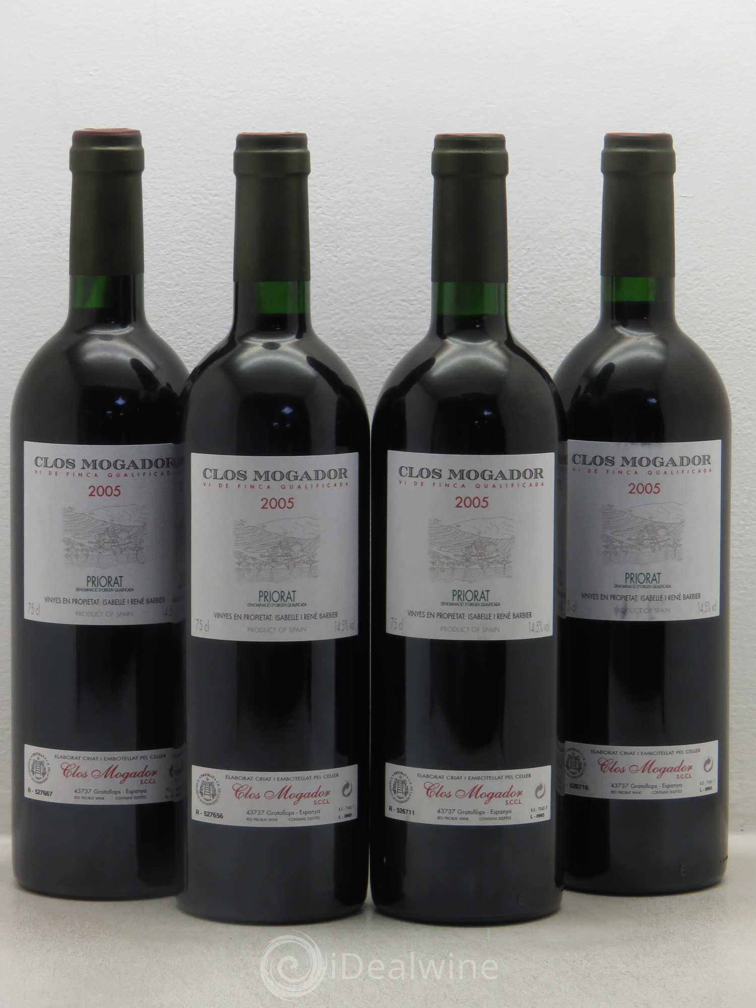 Priorat Clos Mogador DOCA René Barbier 2005 - Posten von 4 Flaschen - 0