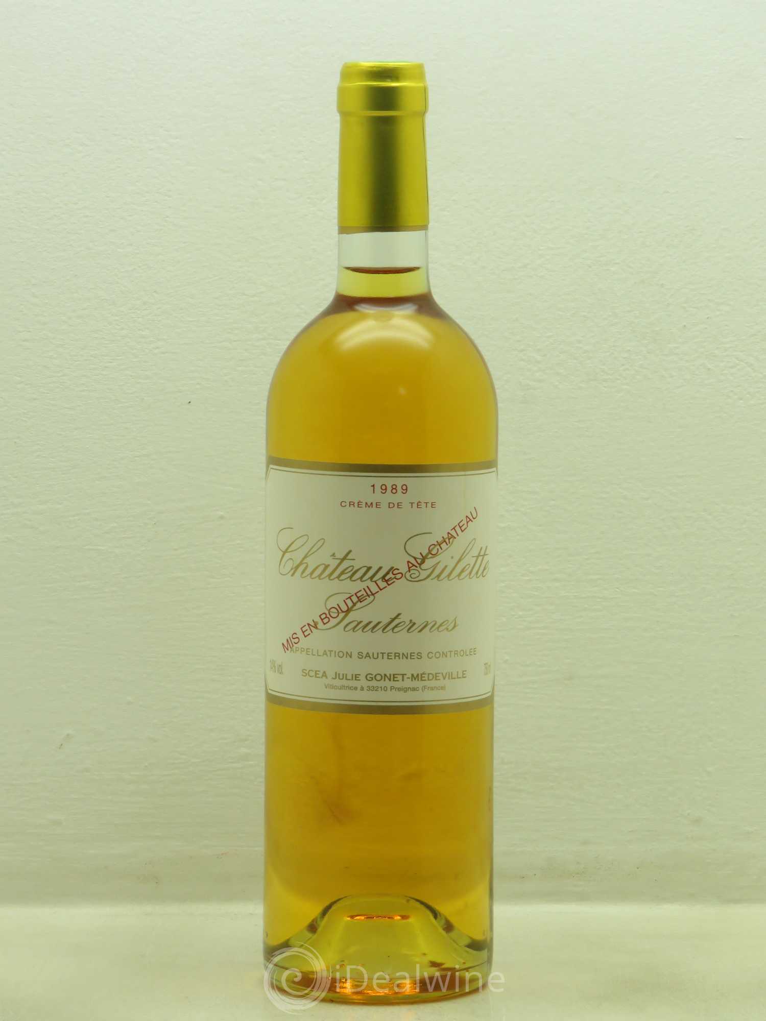 Château Gilette - Crème de Tête 1989 - Lotto di 1 bottiglia - 0