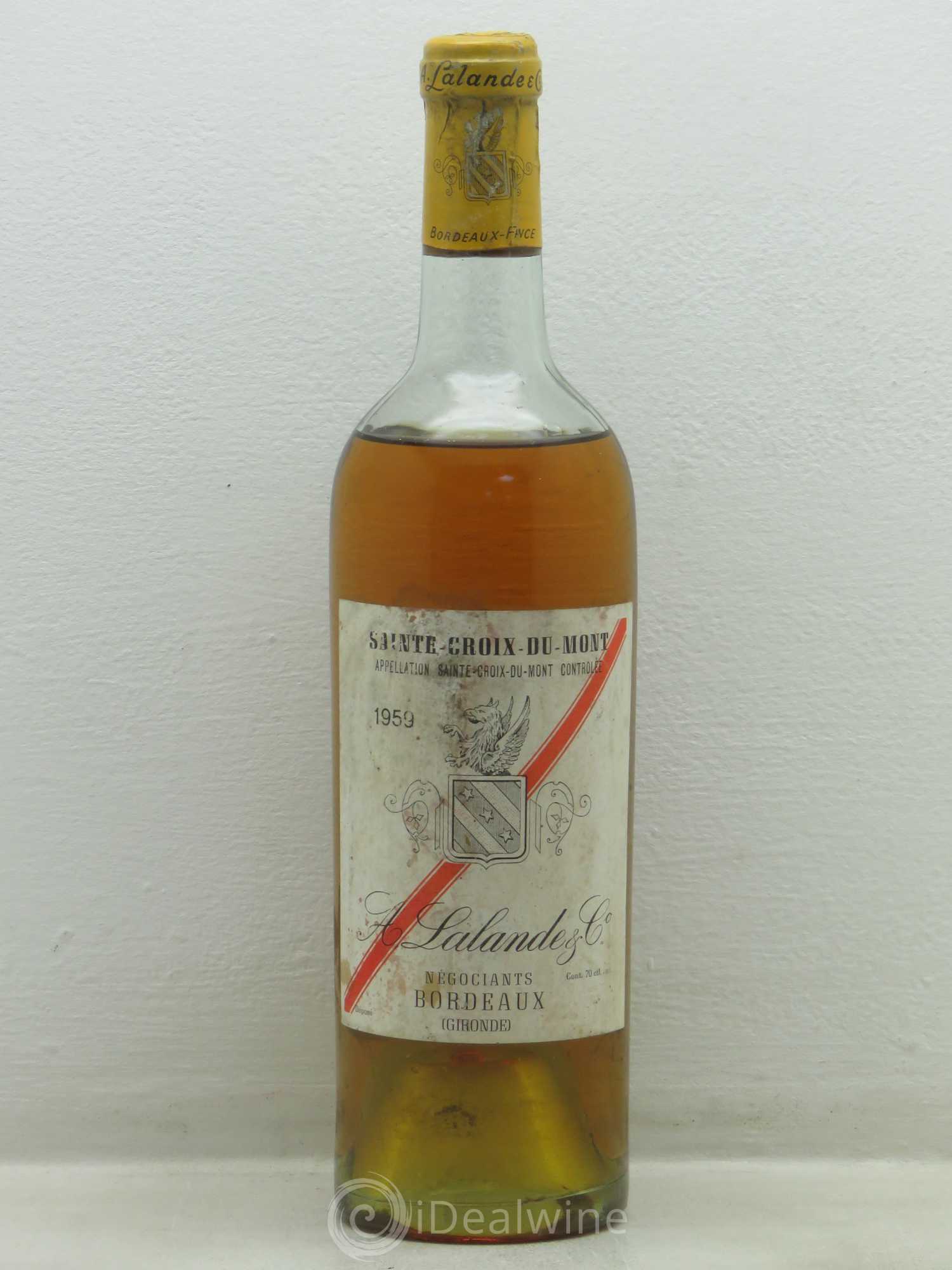 Sainte-Croix-du-Mont Lalande 1959 - Posten von 1 Flasche - 0
