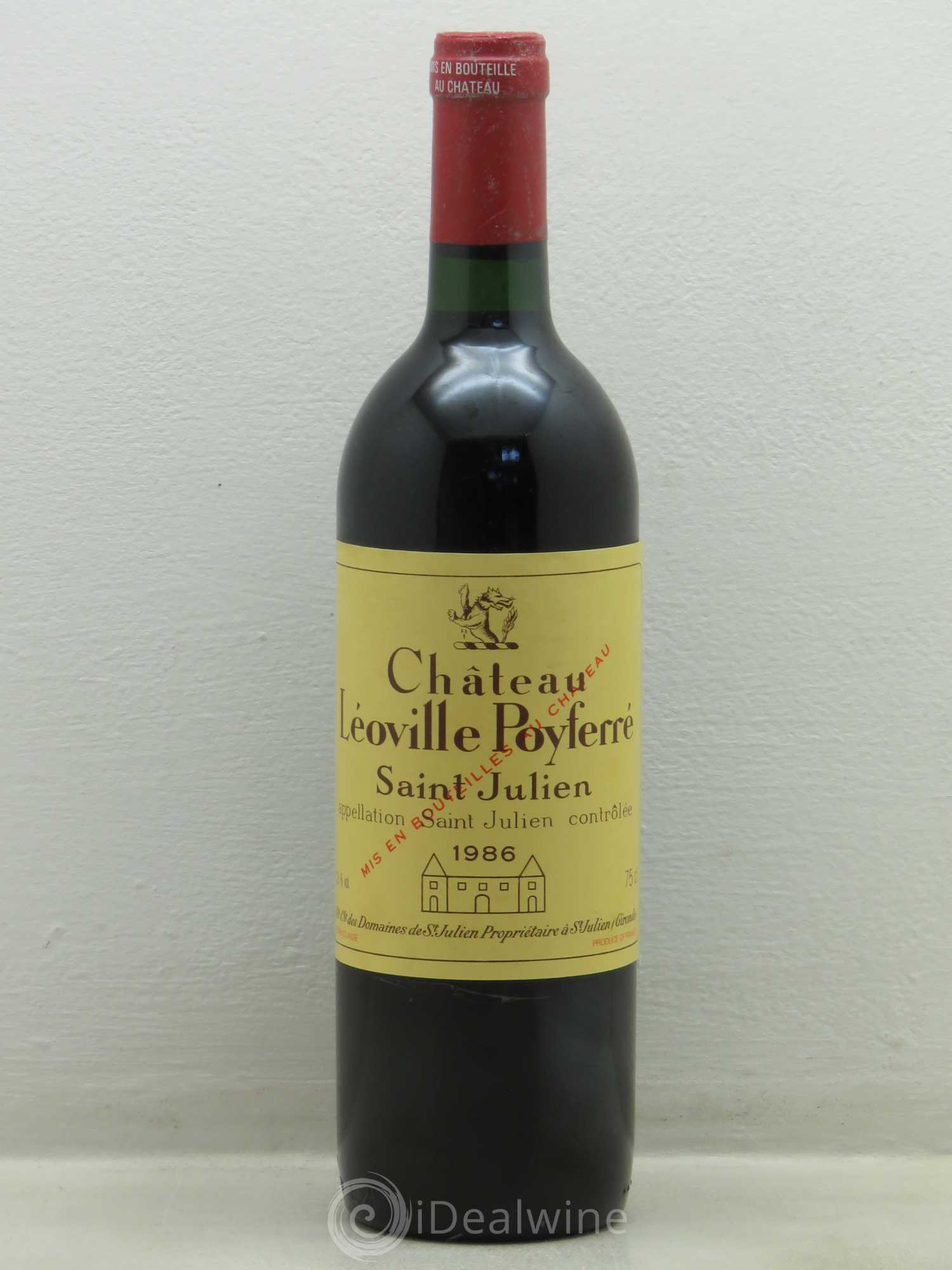 Château Léoville Poyferré 2ème Grand Cru Classé 1986 - Lot de 1 bouteille - 0
