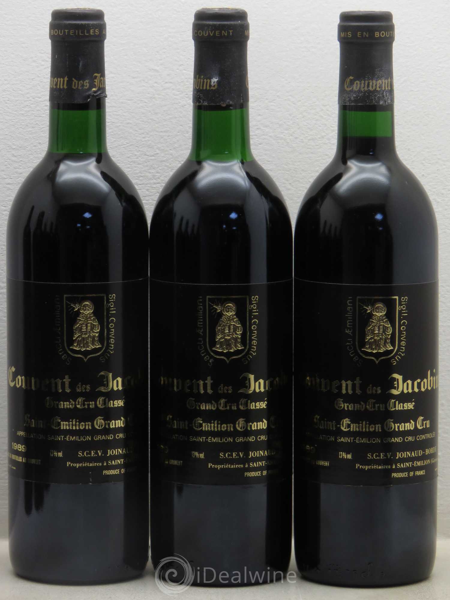 Château Couvent des Jacobins Grand Cru Classé 1989 - Lot de 12 bouteilles - 2
