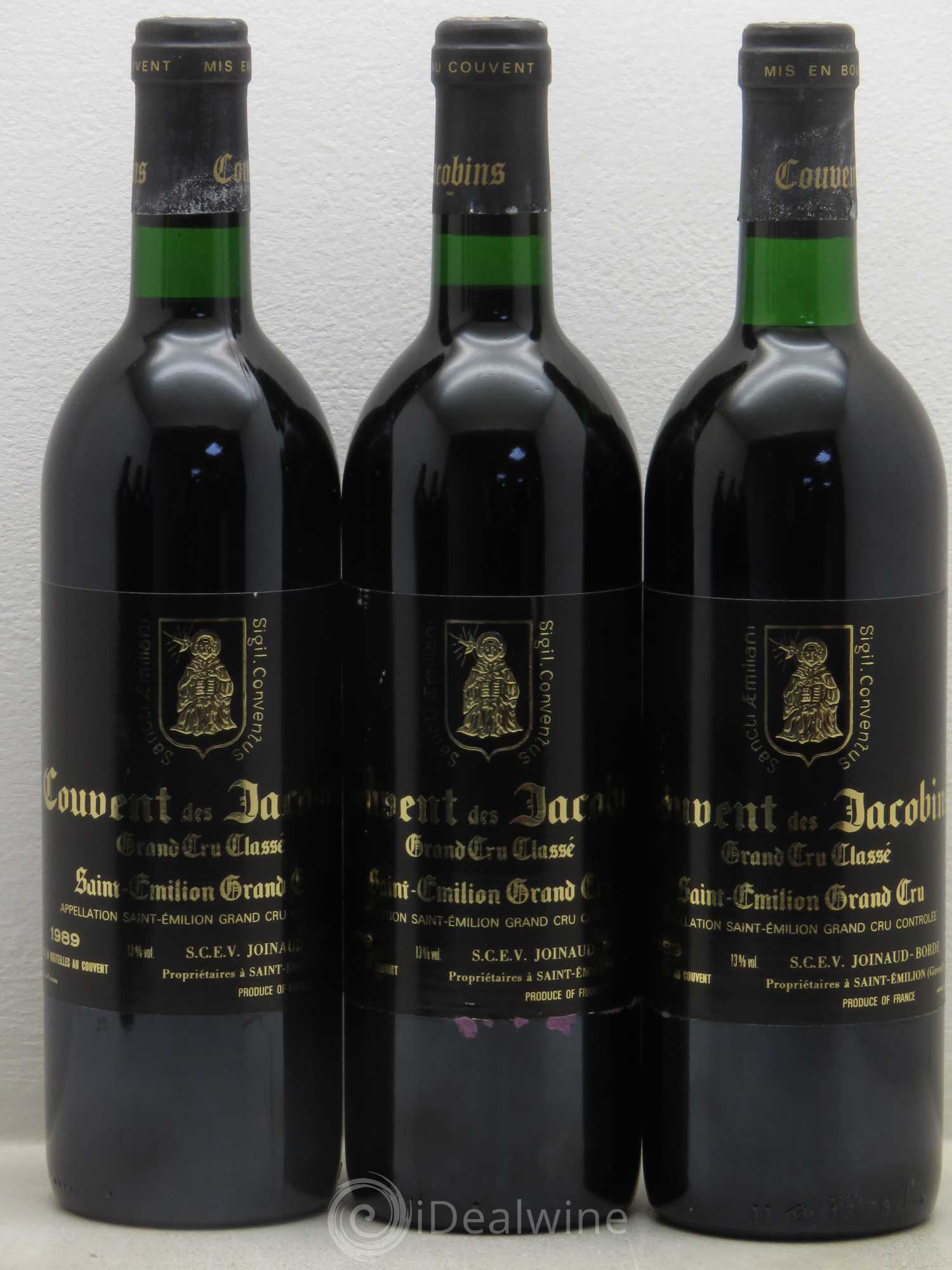 Château Couvent des Jacobins Grand Cru Classé 1989 - Lot de 12 bouteilles - 3